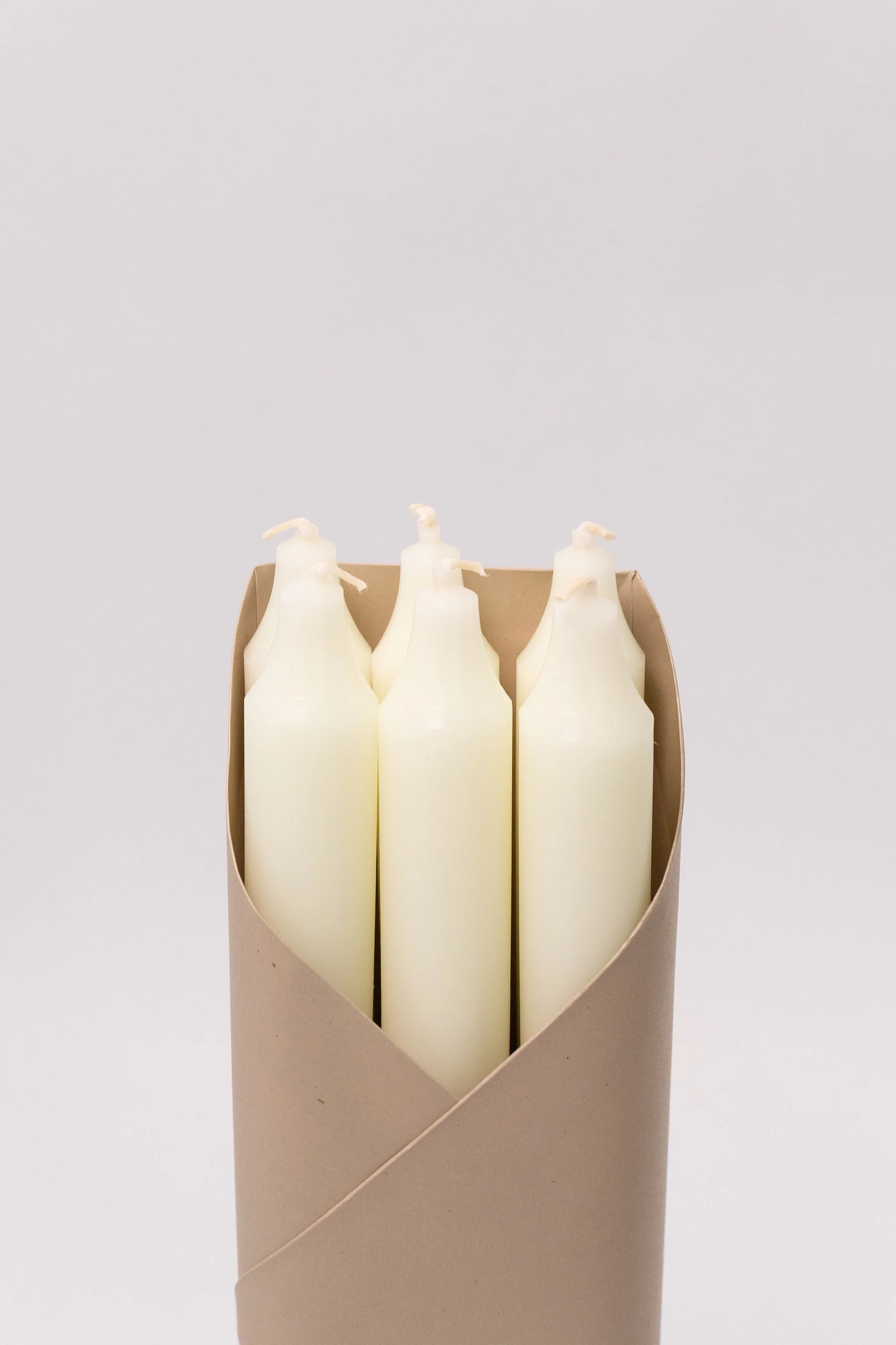12" Taper Candles - Set of 6 - Ivory - Image 2
