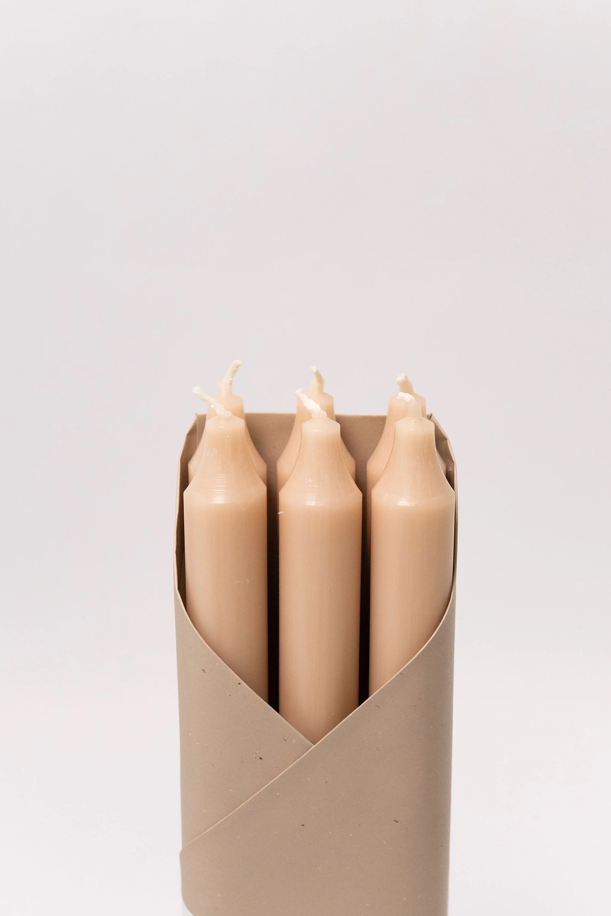12" Taper Candles - Set of 6 - Tan - Image 2