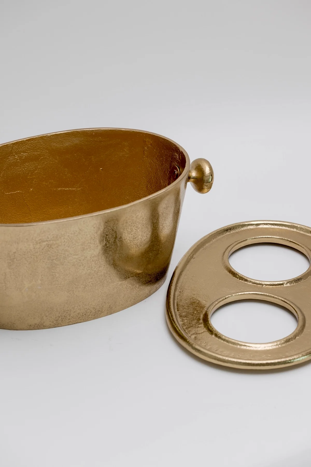 2-Bottle Metal Wine Holder - Gold - Image 5