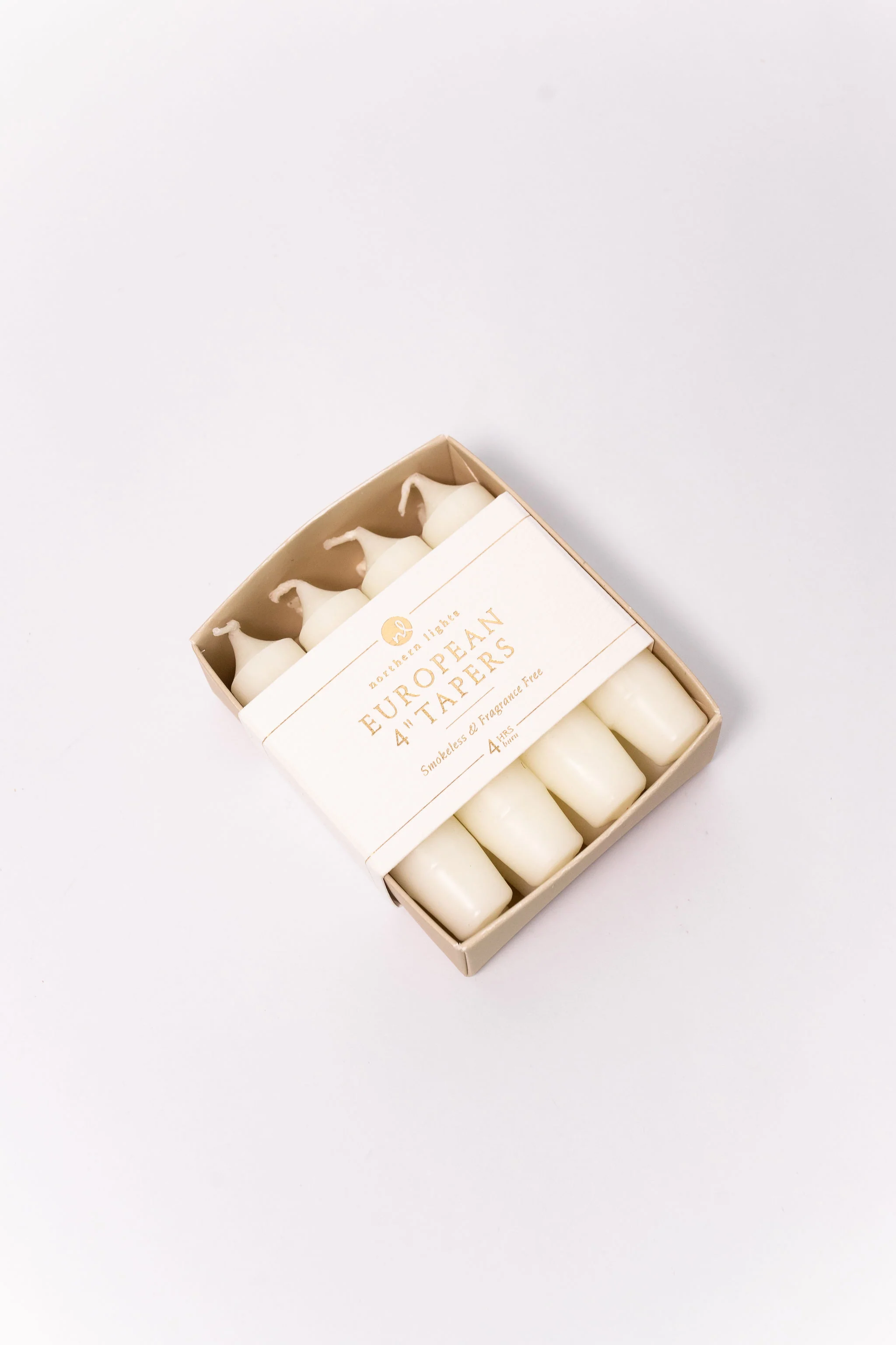 4" Taper Candles - Set of 8 - Ivory - Image 3