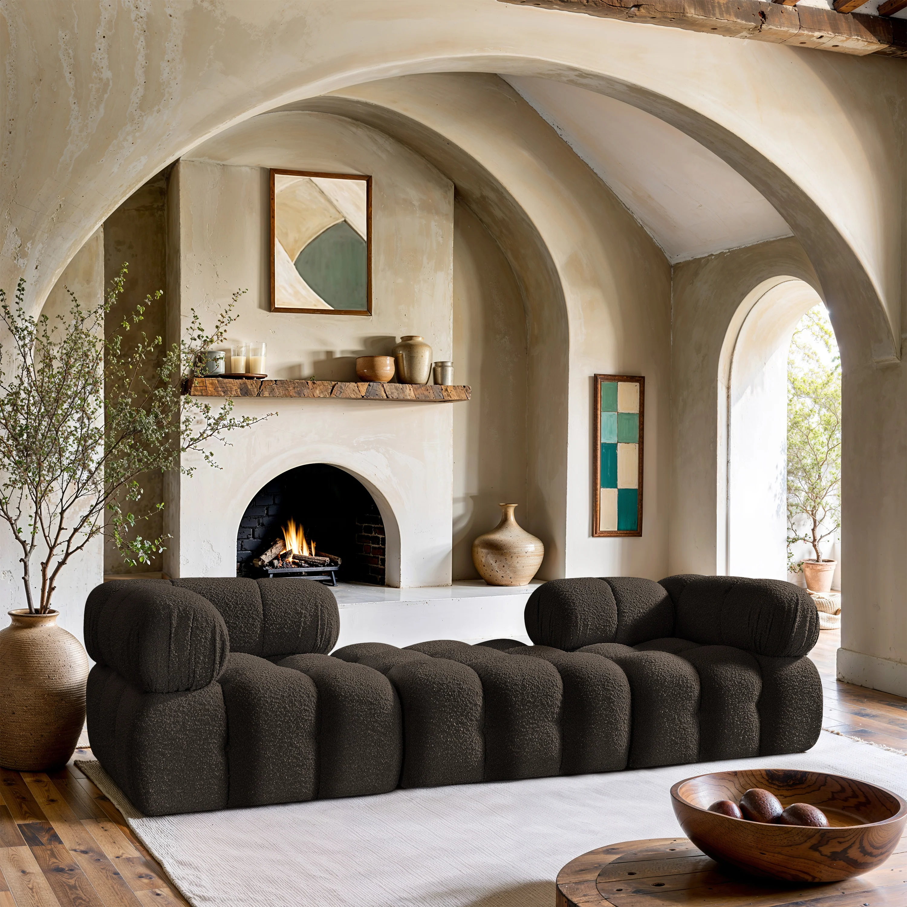 Ames Boucle 3-Piece Modular Sofa - Image 2