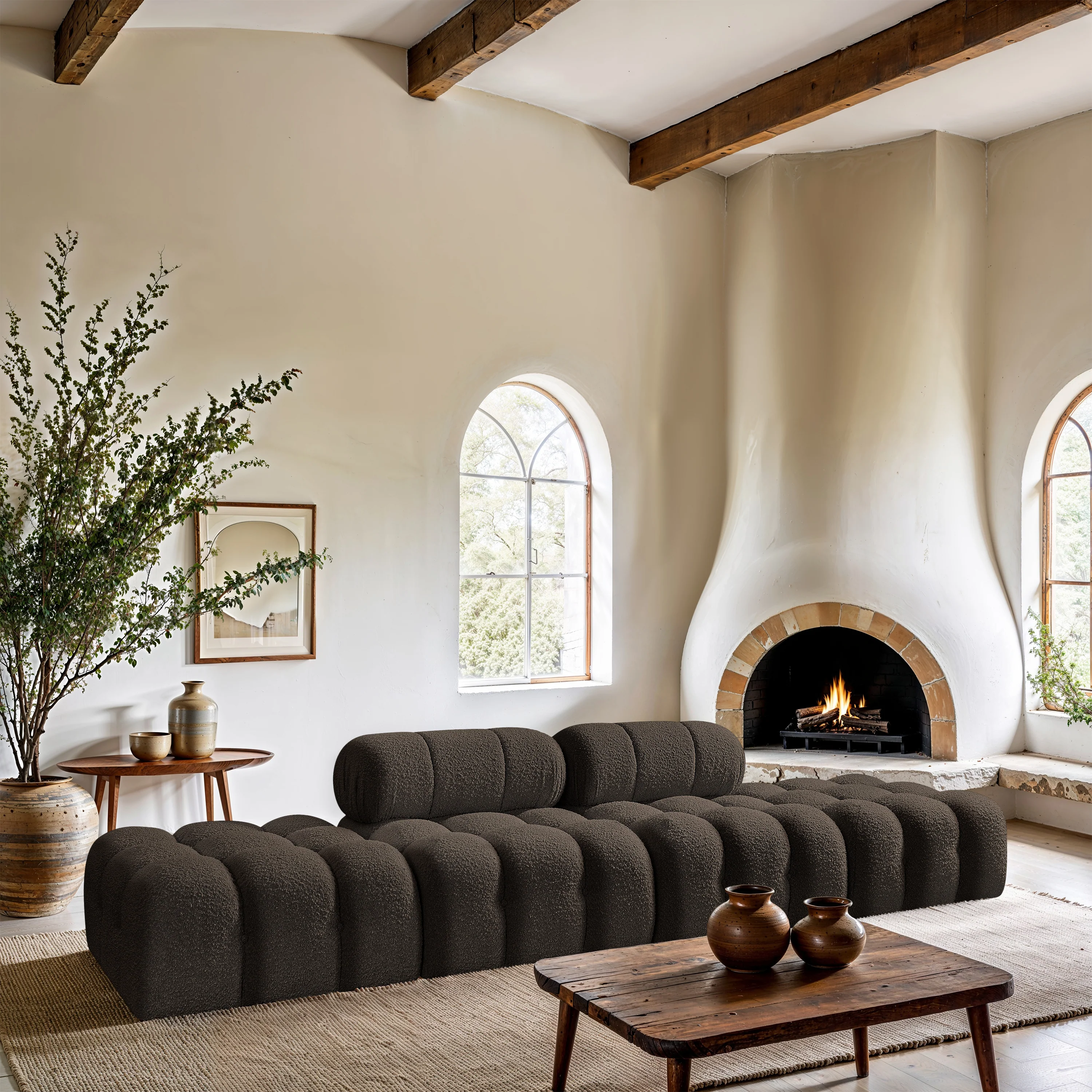 Ames Boucle 4-Piece Modular Sofa - Image 2