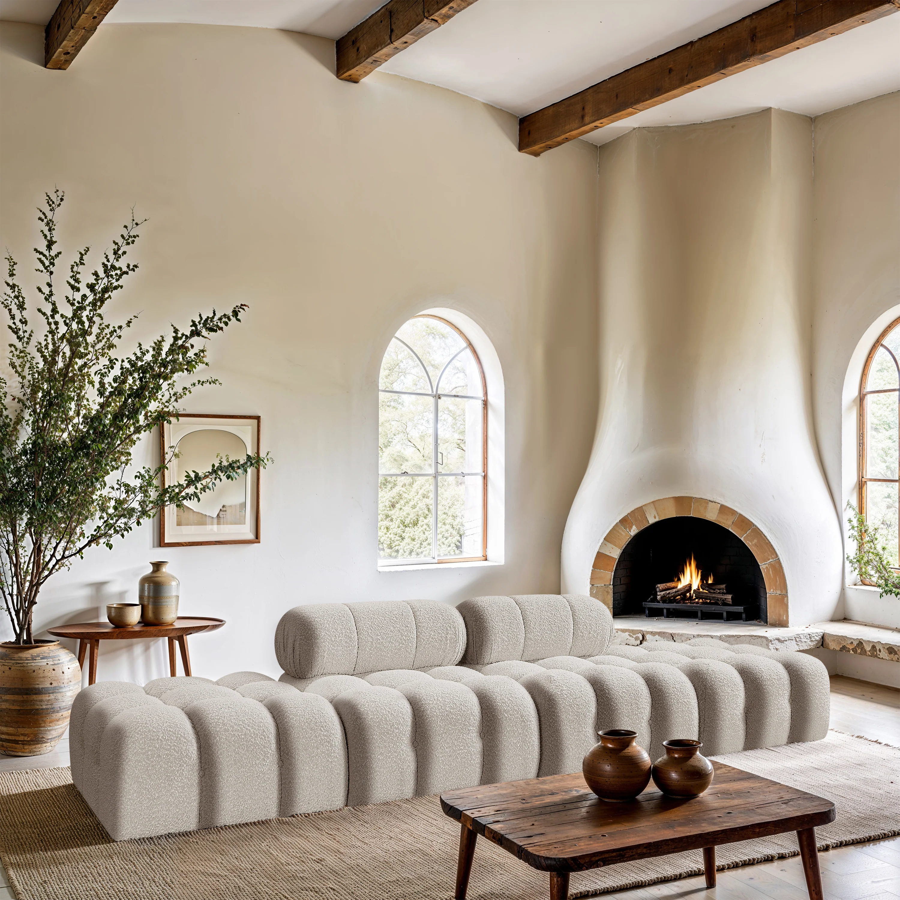Ames Boucle 4-Piece Modular Sofa - Image 9