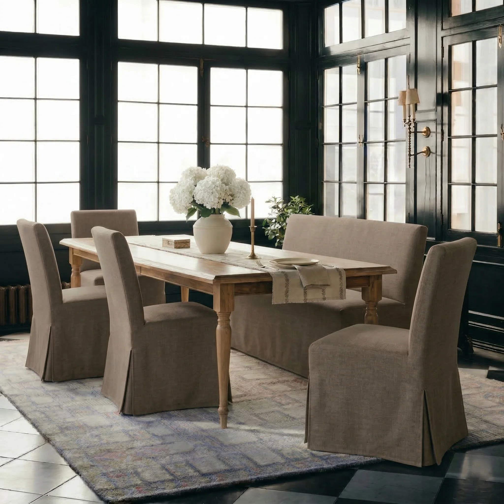 Andrea Slipcover Dining Banquette - Image 7