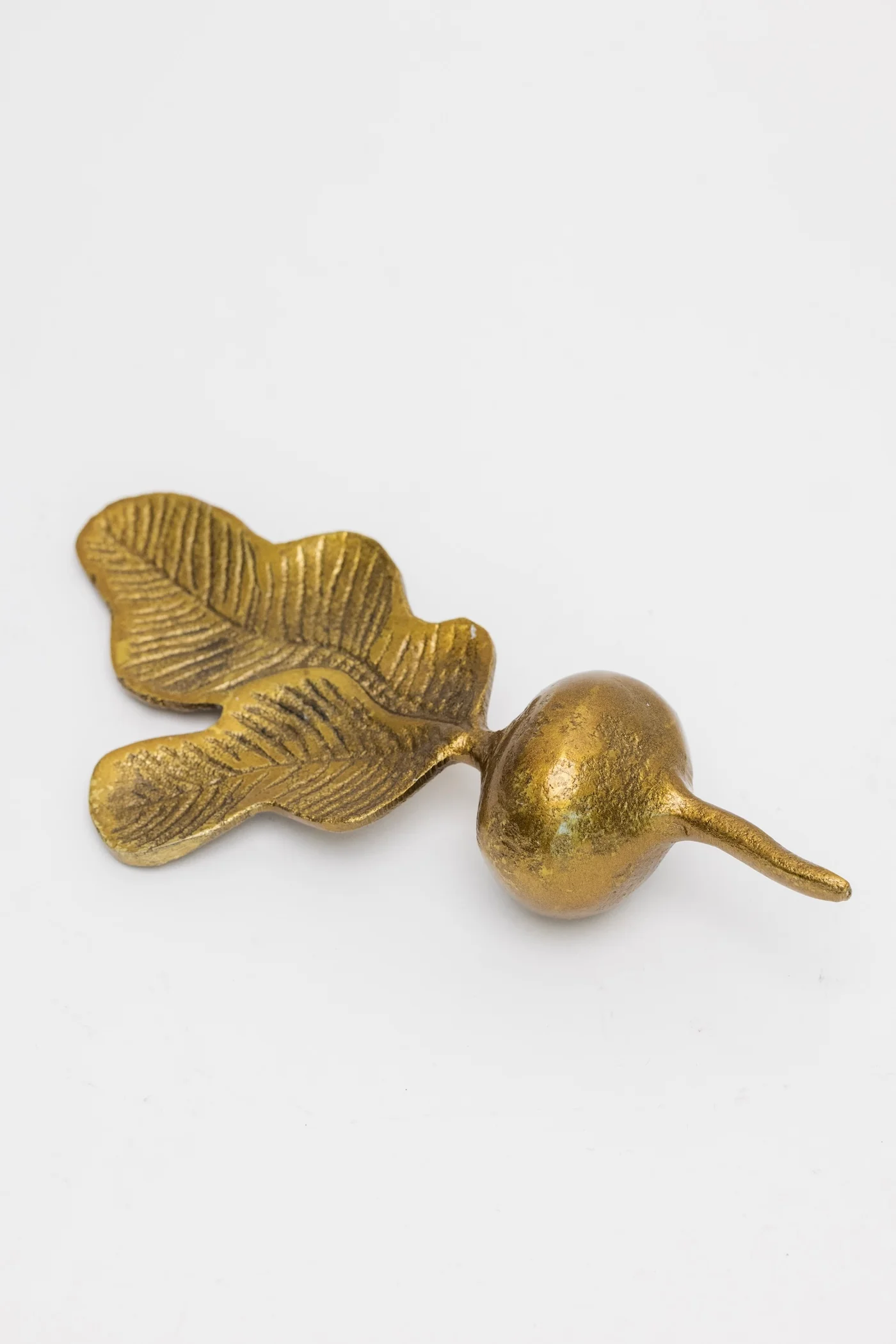 Antique Gold Metal Radish