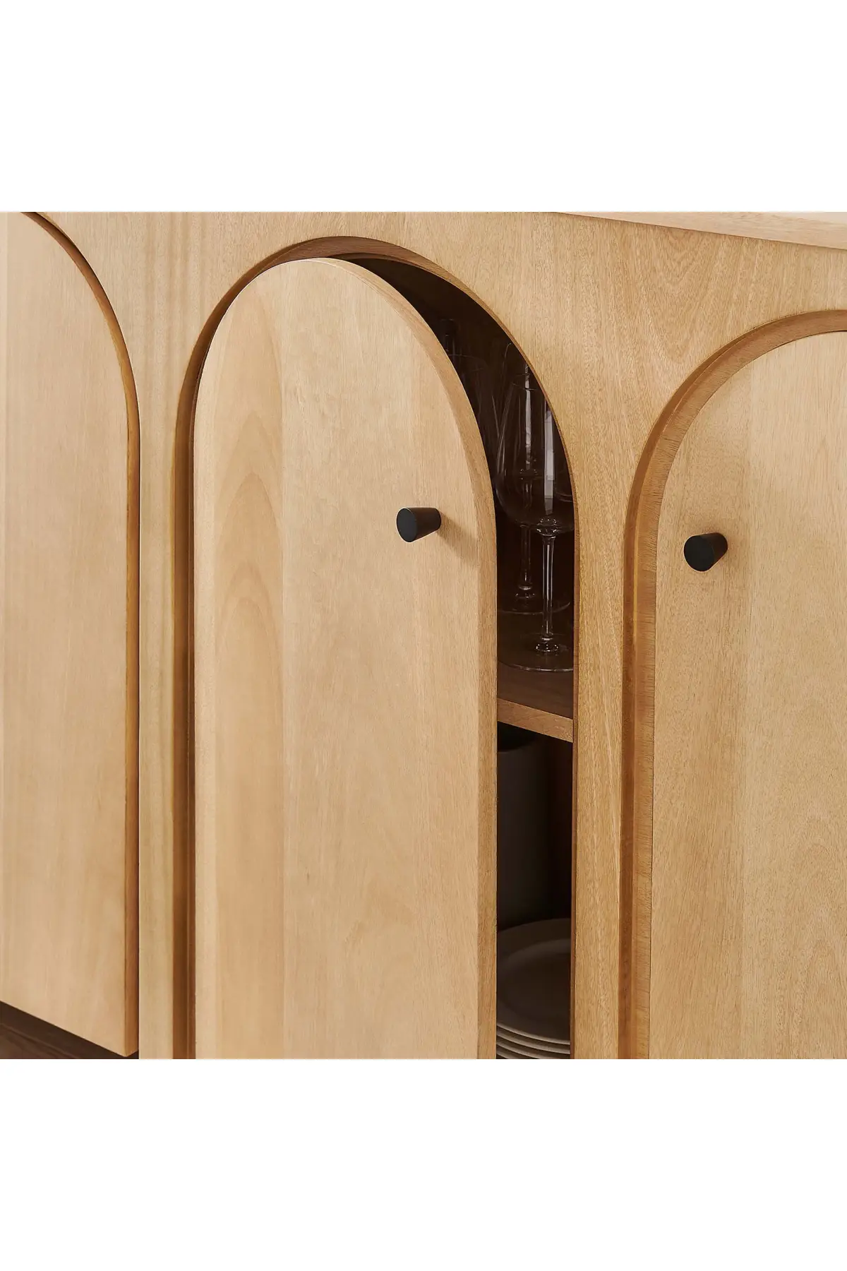 Appia 4 Door Sideboard - Oak - Image 5