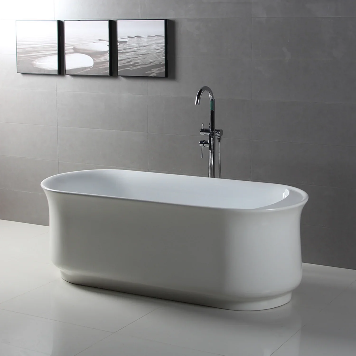 Aqua Eden 66" Oval Freestanding Tub - Image 3