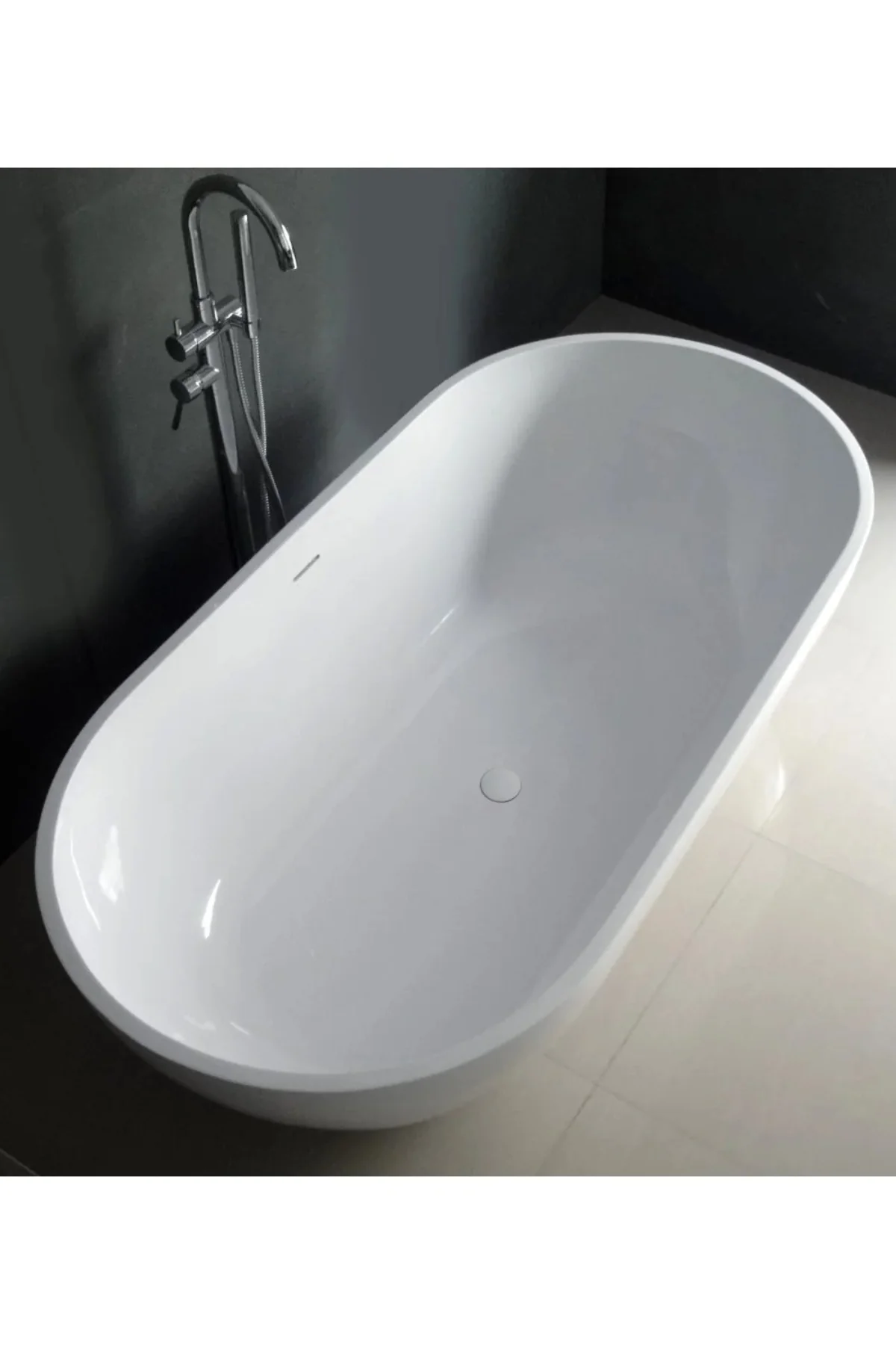 Arcticstone 70" Oval Freestanding Tub - Image 2