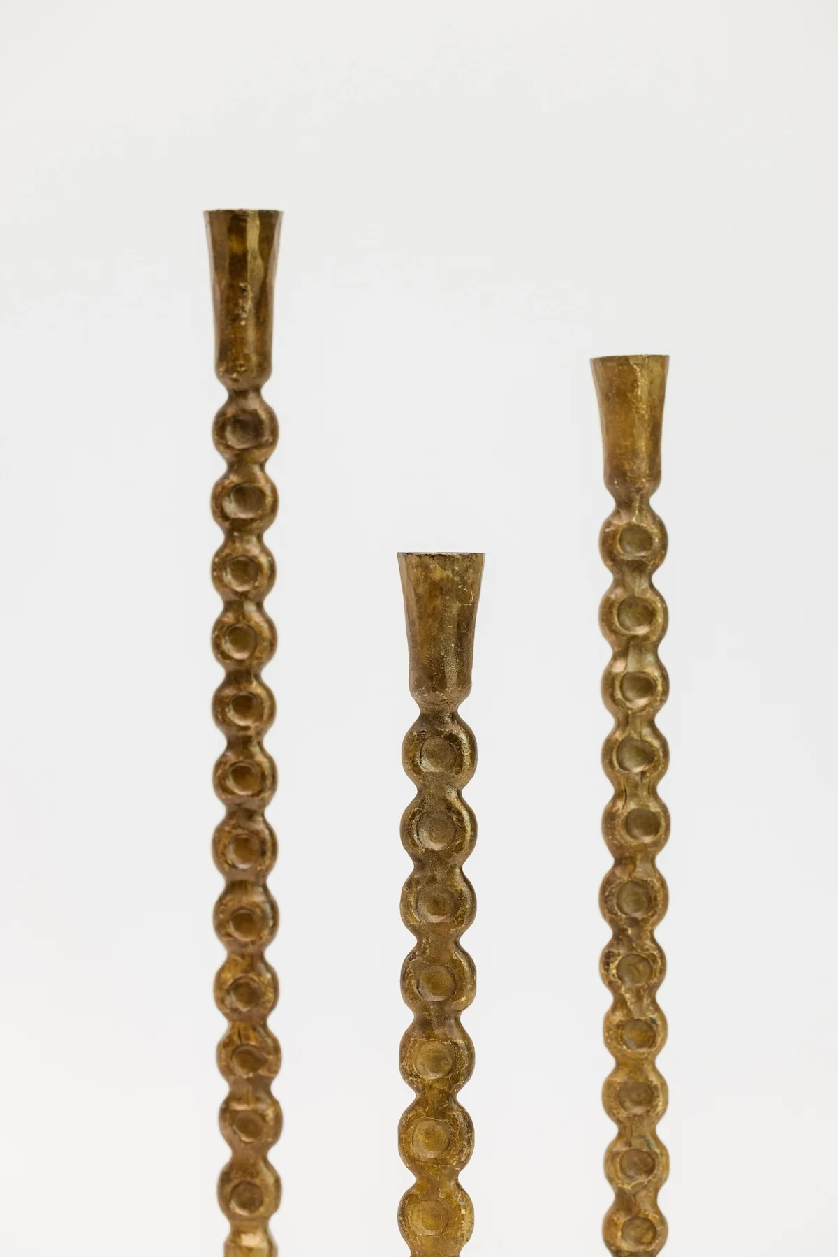 Arnett Taper Holders - Antique Brass - Set of 3 - Image 3