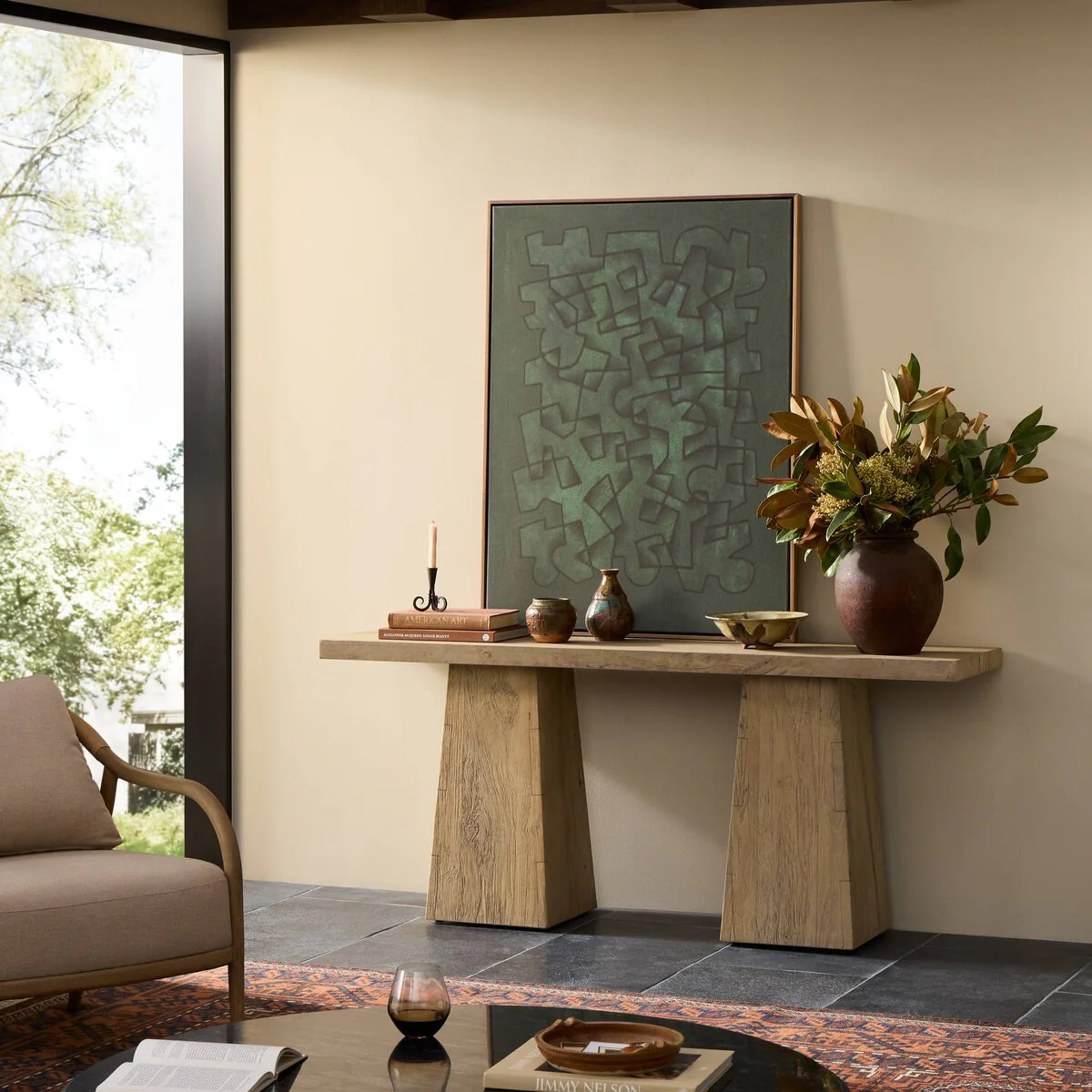Atlas Console Table - Bleached Alder - 2 Sizes - Image 10
