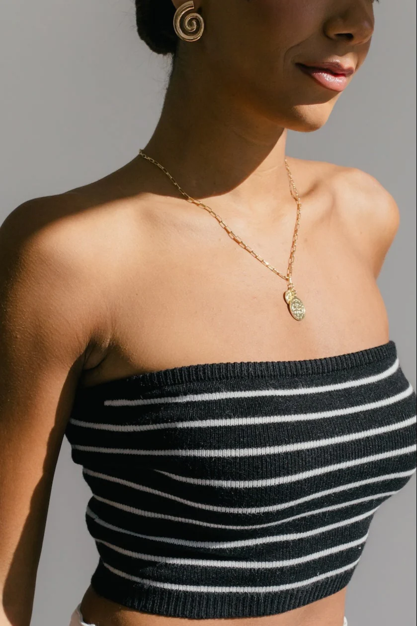 August Coin Necklace - Gold - Image 10