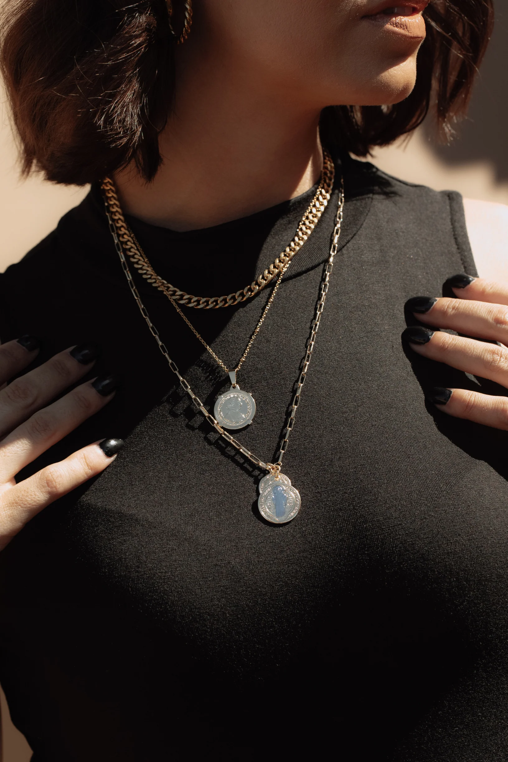 August Coin Necklace - Gold - Image 5