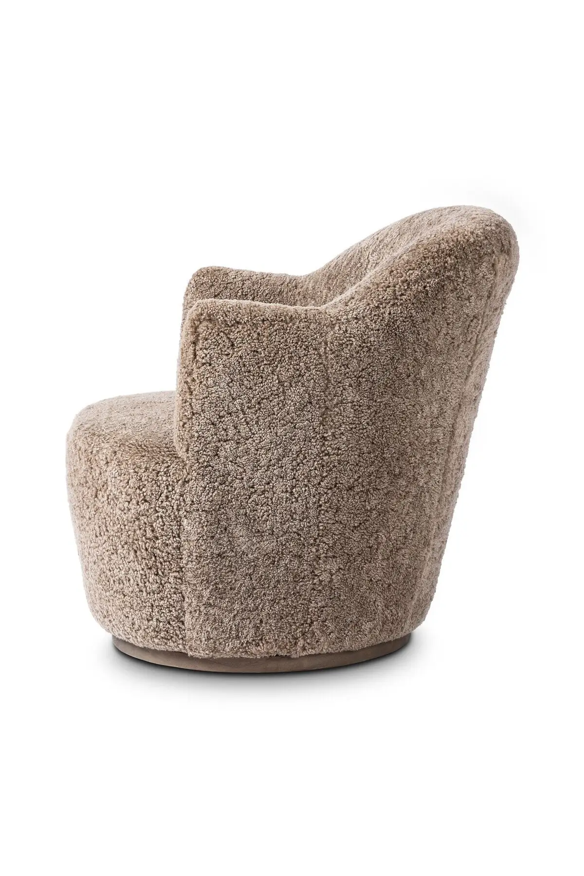 Aurora Swivel Chair - Taupe Shearling - Image 4