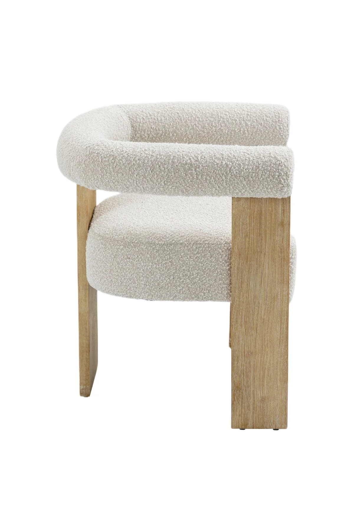 Barrel Boucle Dining Chair - Image 3