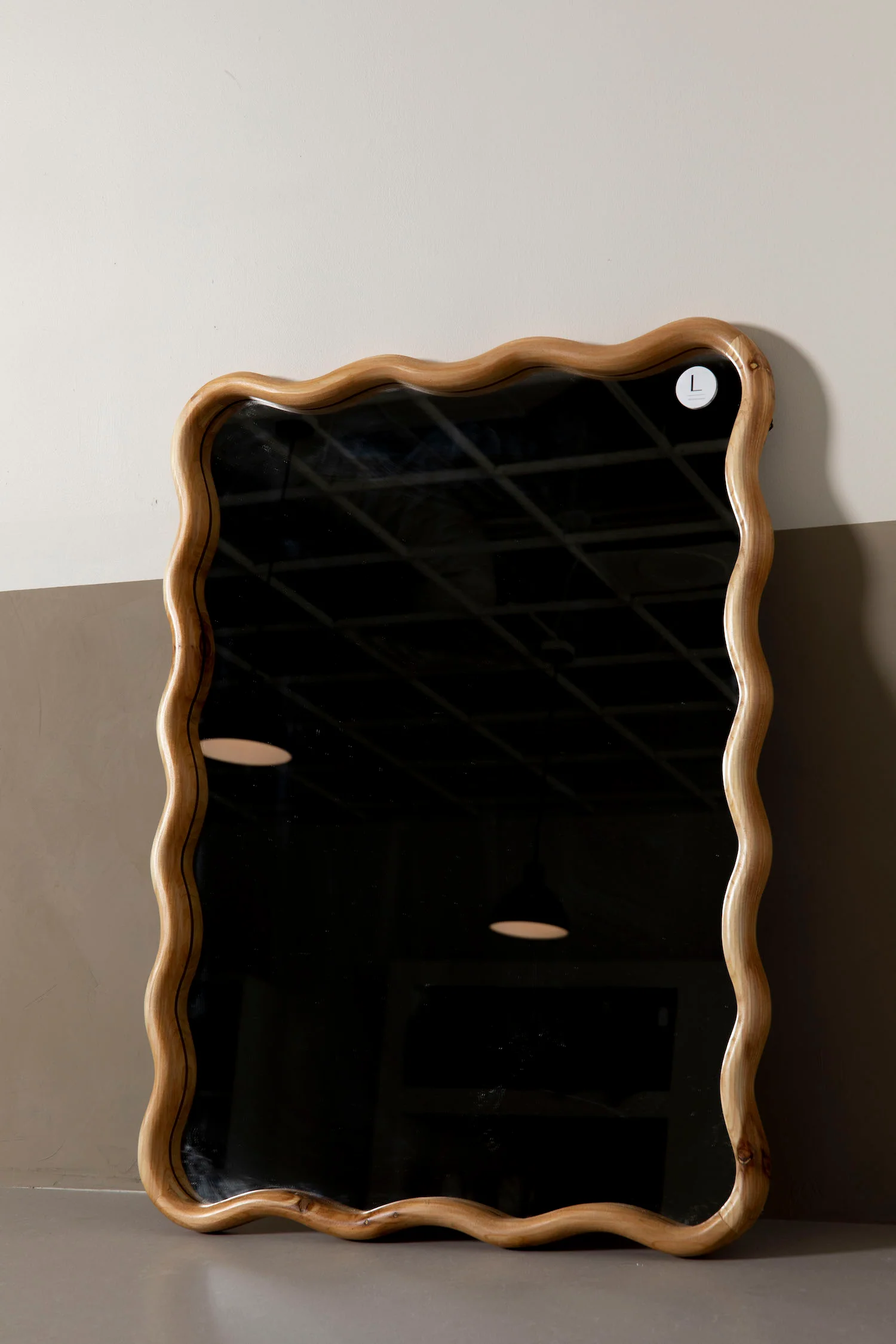 Bayside Wooden Squiggle Framed Mirror
