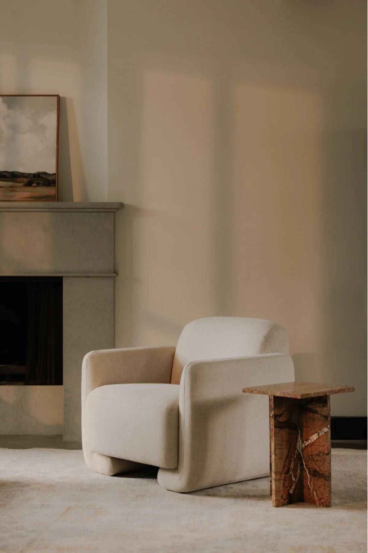 Blair Accent Table - Golden Forest Marble - Image 2