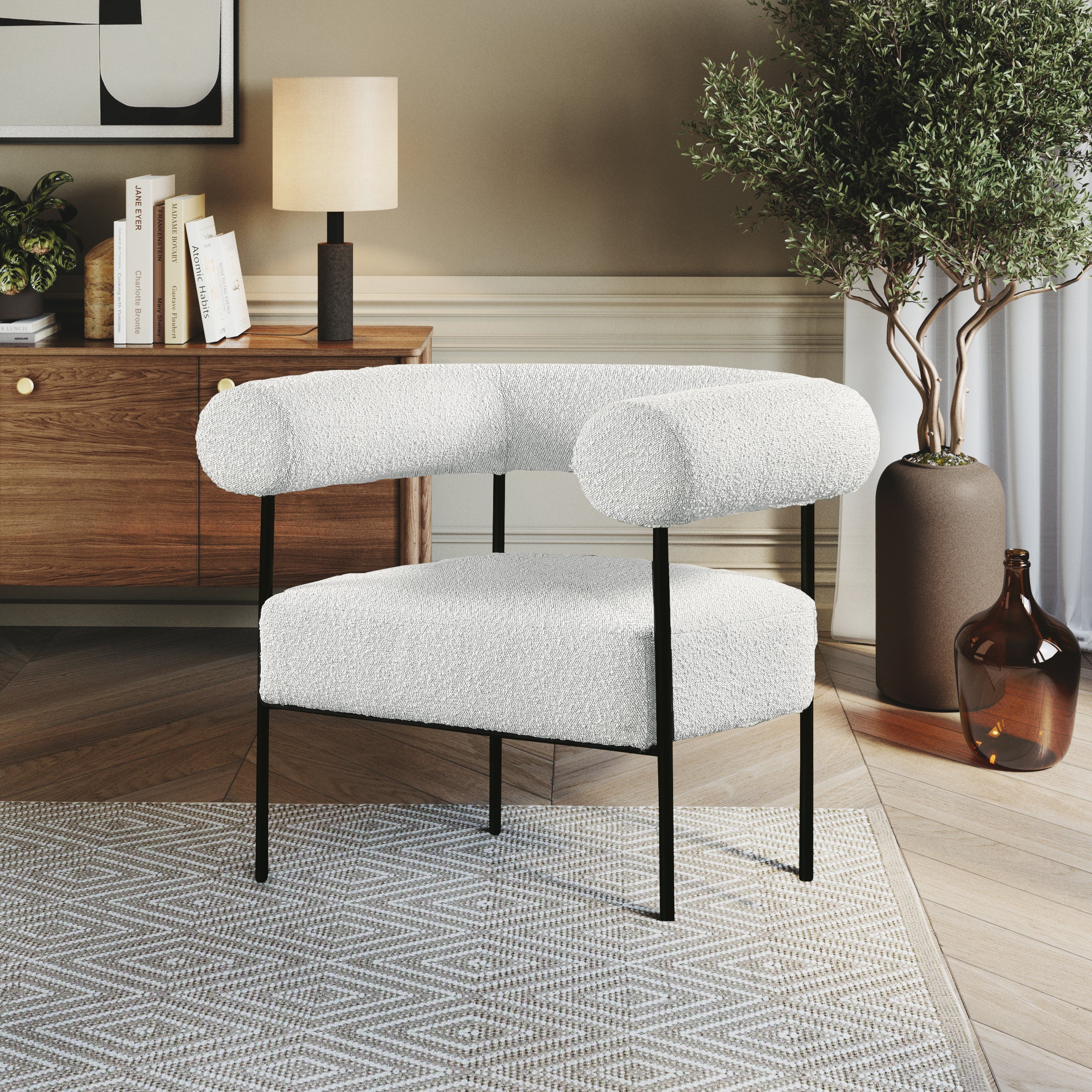 Blake Boucle Accent Chair - Image 2