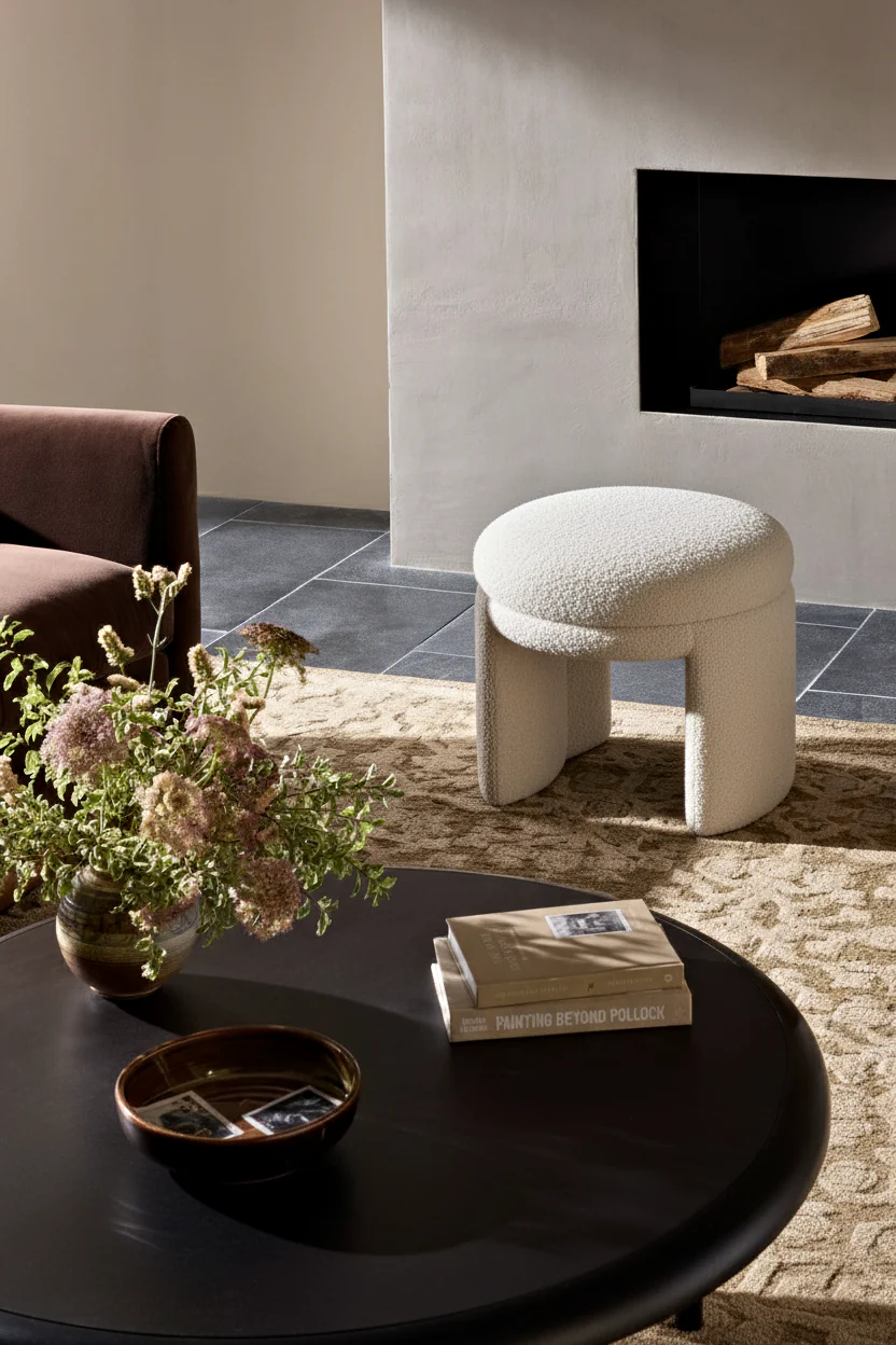 Bowen Shearling Stool - Image 2
