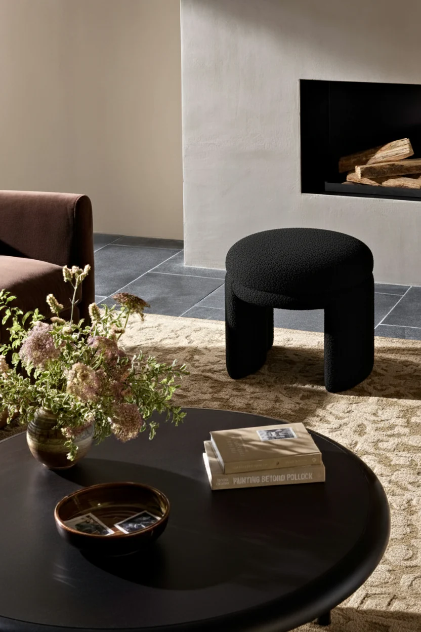 Bowen Shearling Stool - Image 5