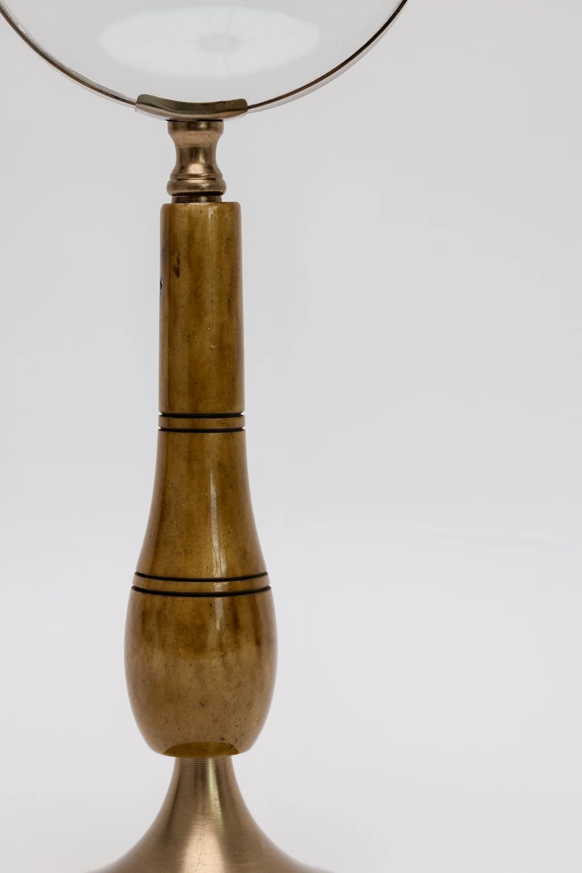 Brass and Bone Magnifying Glass on Stand - Image 2