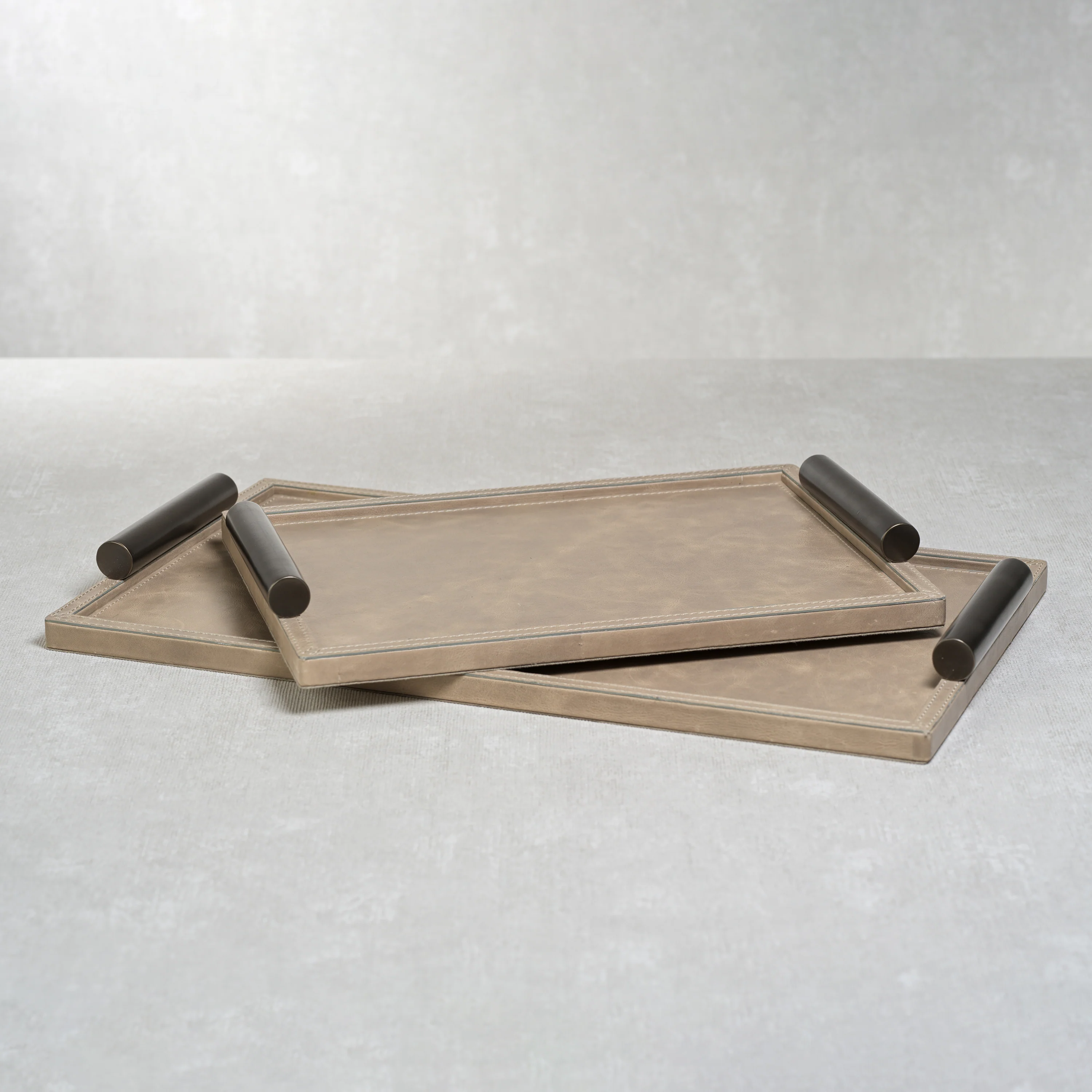 Cameroon Rectangular Mink Leather Serving Tray - 2 Sizes - Image 2