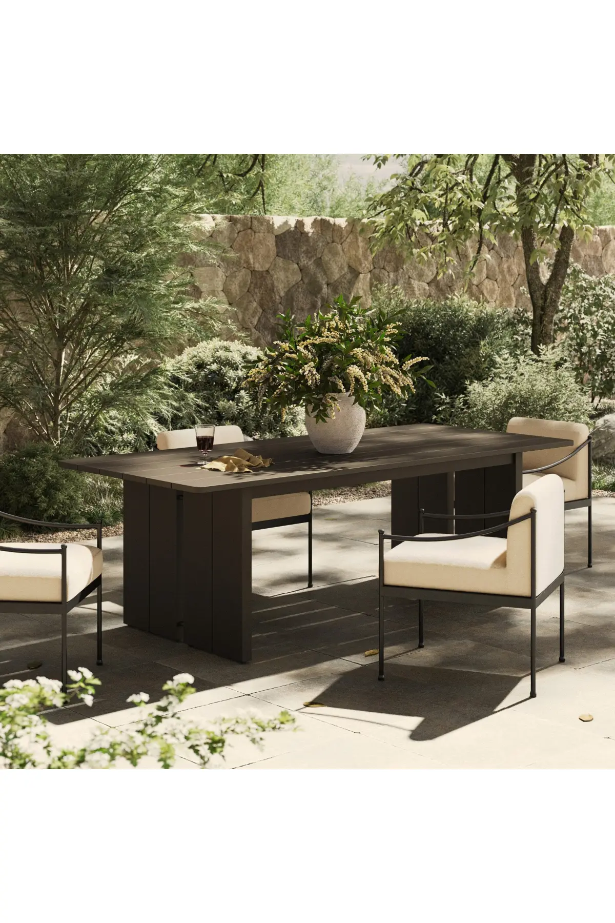 Chapman Outdoor Metal Dining Table - 92" - Image 2