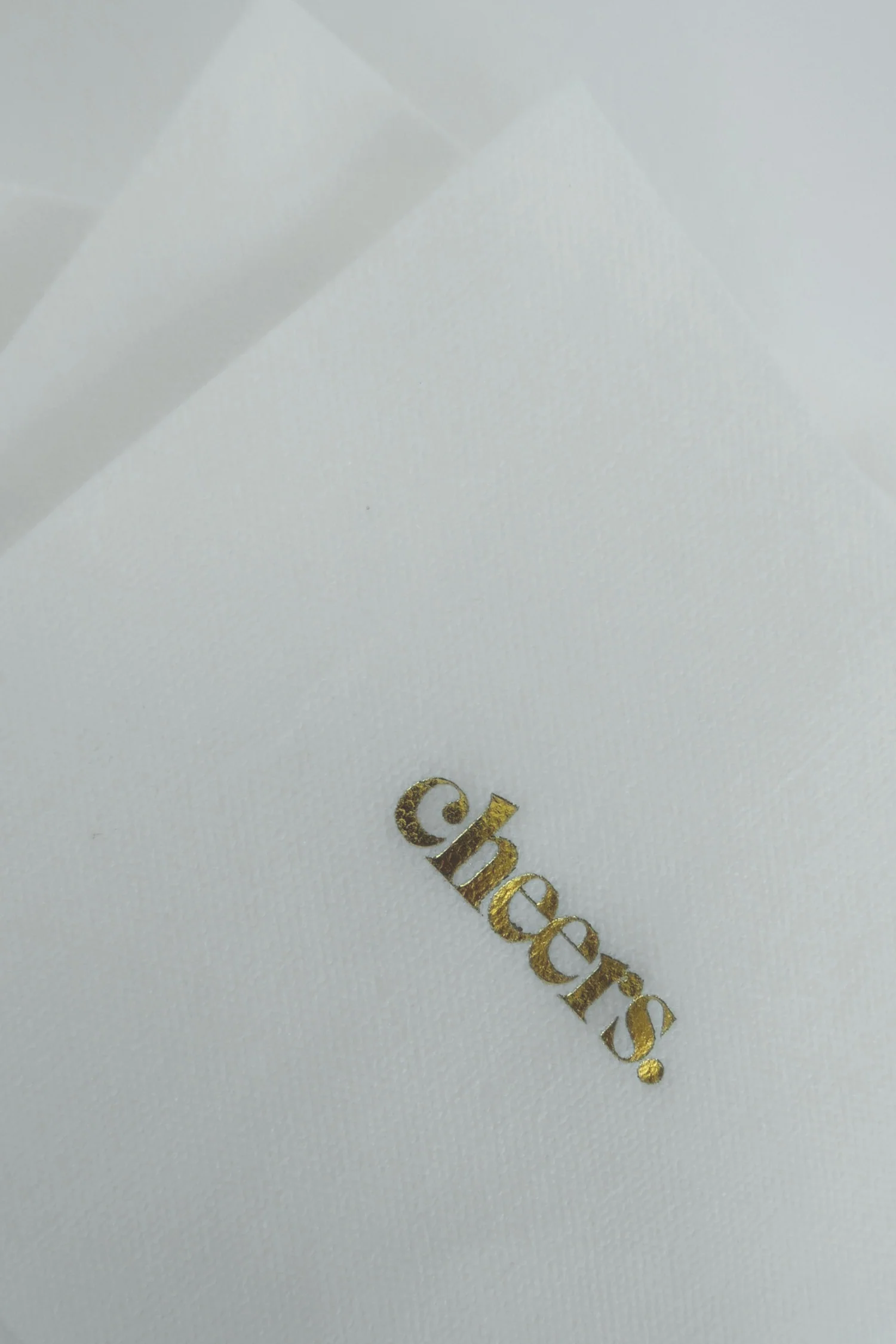 Cheers Gold Foil Cocktail Napkins - Image 2