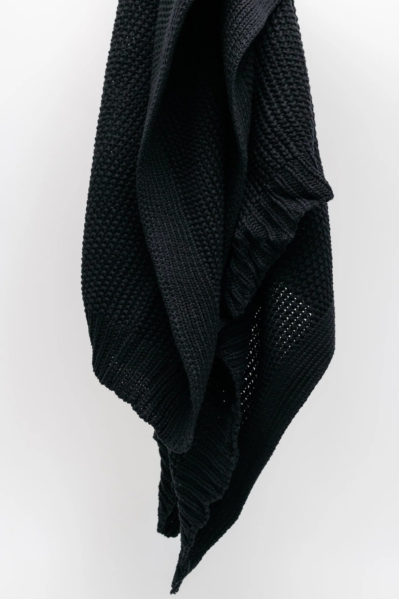 Chunky Cotton Throw - Black