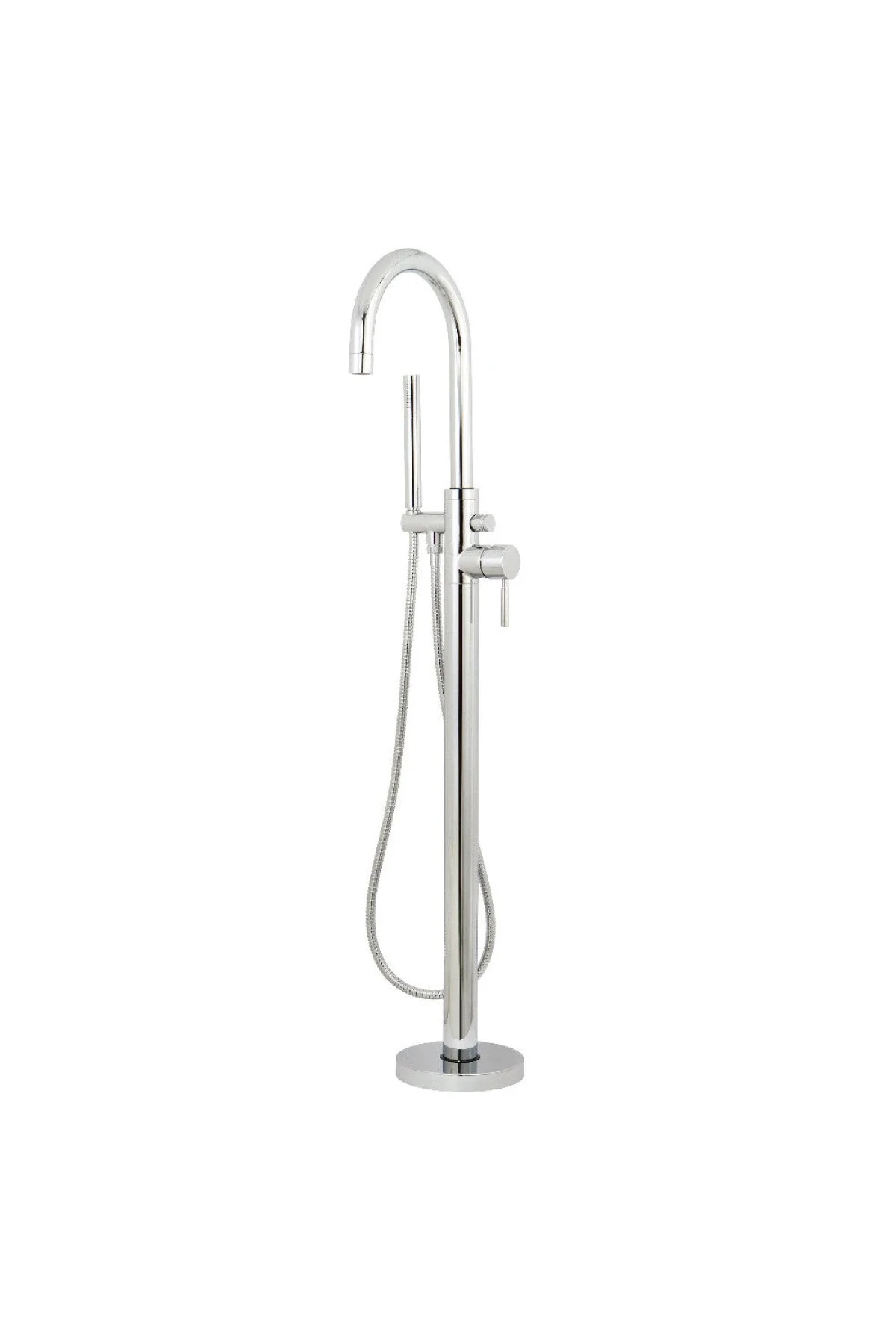 Concord Arched Freestanding Tub Faucet with Hand Shower - Image 4