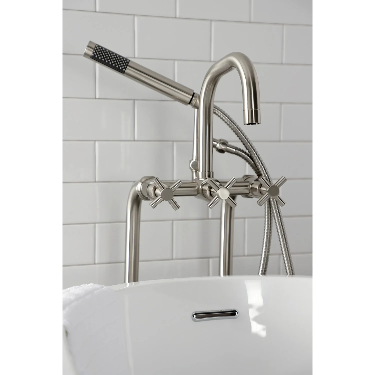 Concord Freestanding Tub Faucet with Supply Line + Stop Valve - Image 17