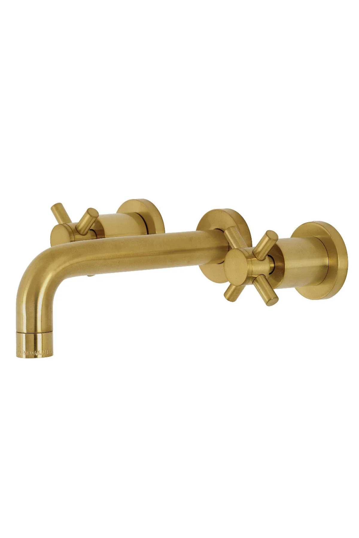 Concord Round Wall Mount Bathroom Faucet with Cross Handles - Image 8