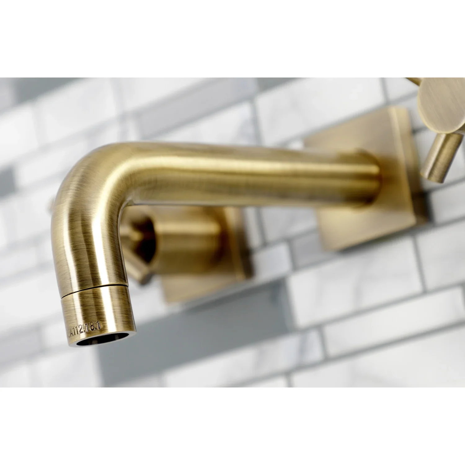 Concord Square Wall Mount Bathroom Faucet with Cross Handles - Image 11