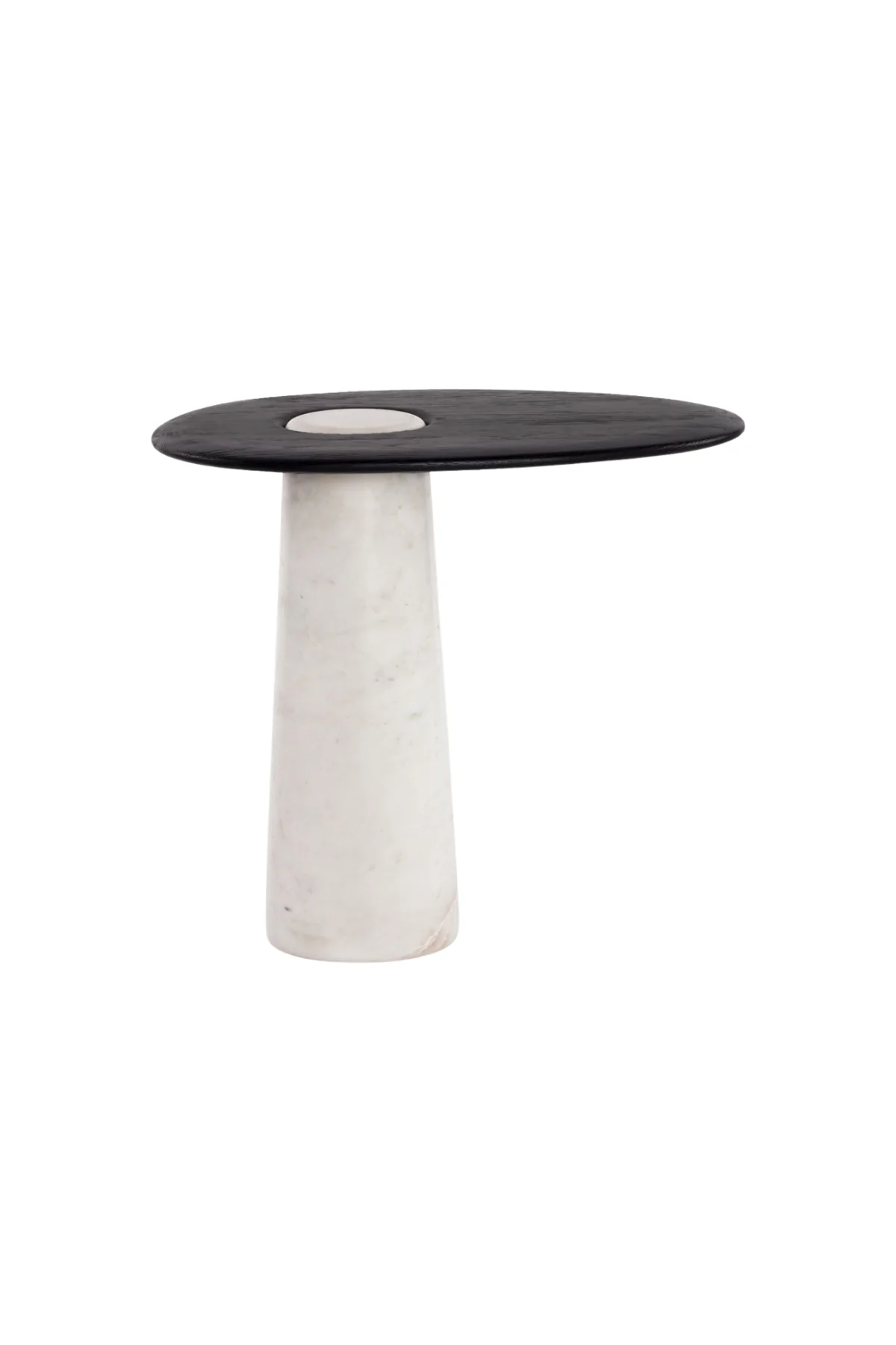 Cora Oak Marble Side Table - Image 3