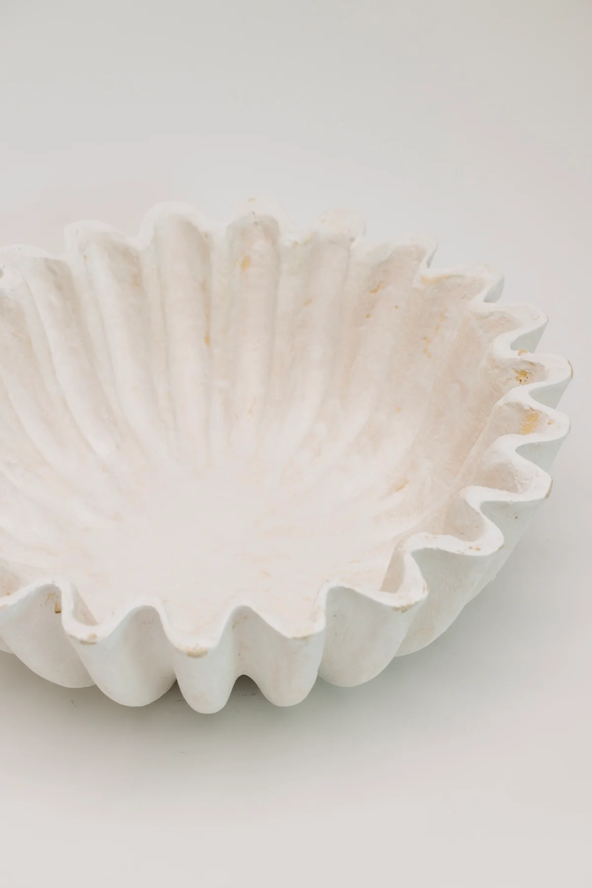 Cordelia Fluted Paper Mache Bowl - Image 3