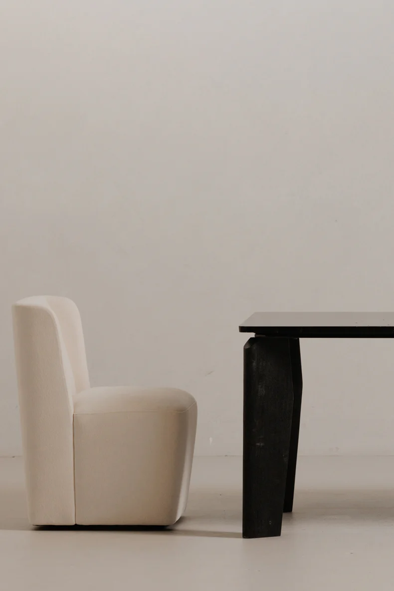 Cormac Rolling Dining Chair - Cream - Image 2