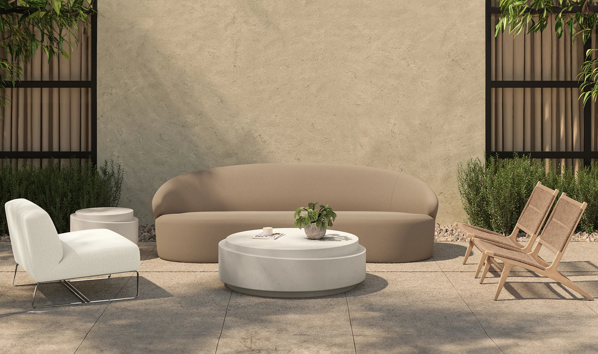 Cove Outdoor Sofa - Taupe - Image 8
