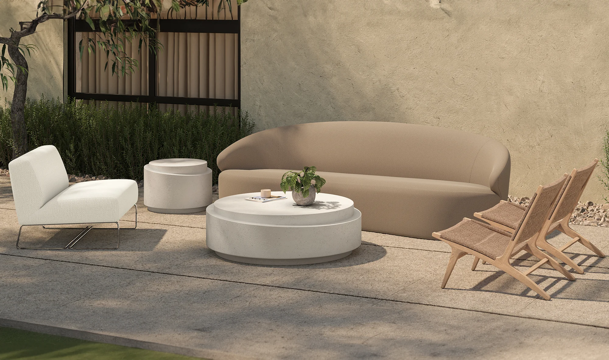 Cove Outdoor Sofa - Taupe - Image 9