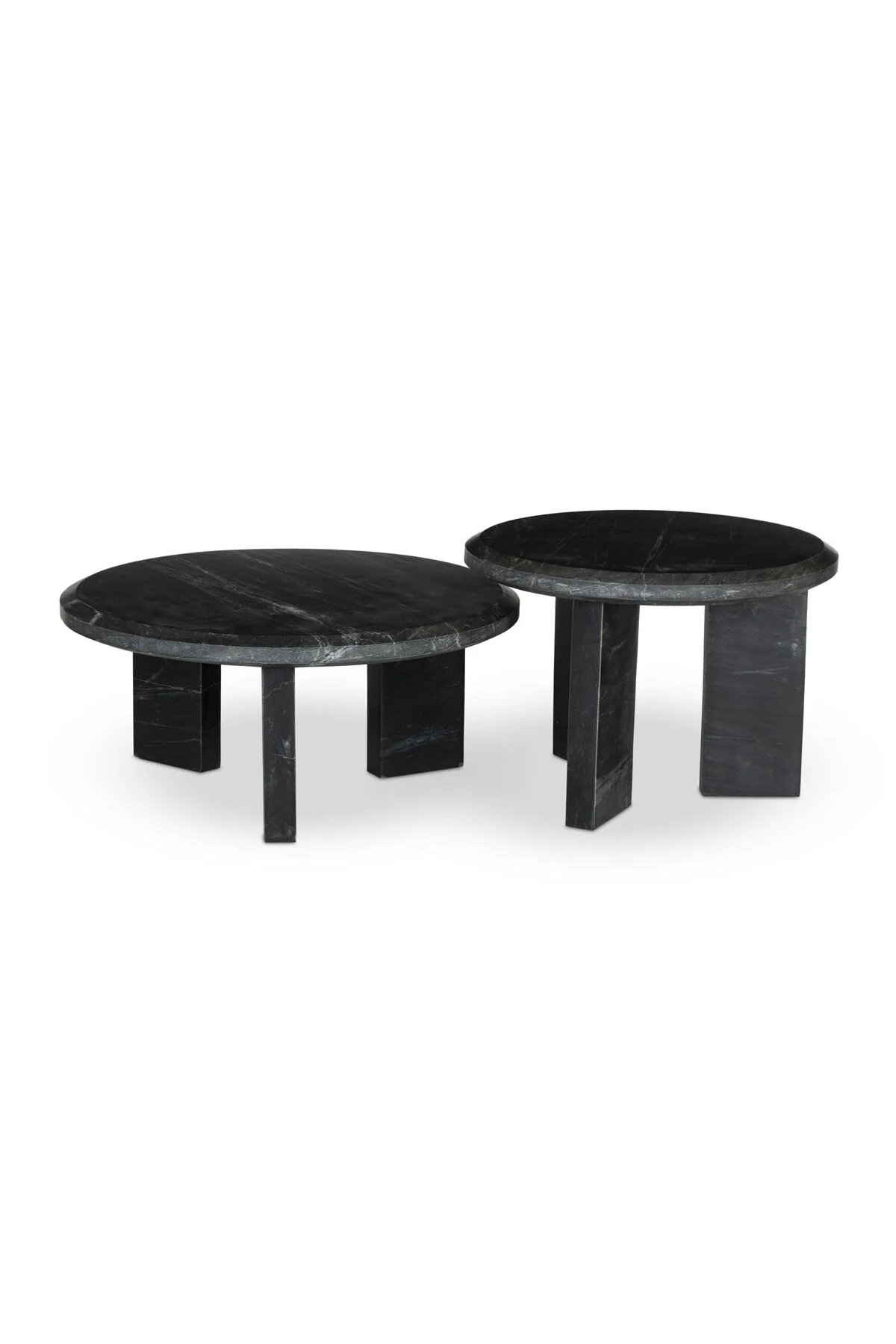 Dakota Nesting Coffee Table Set - Black Marble - Image 2