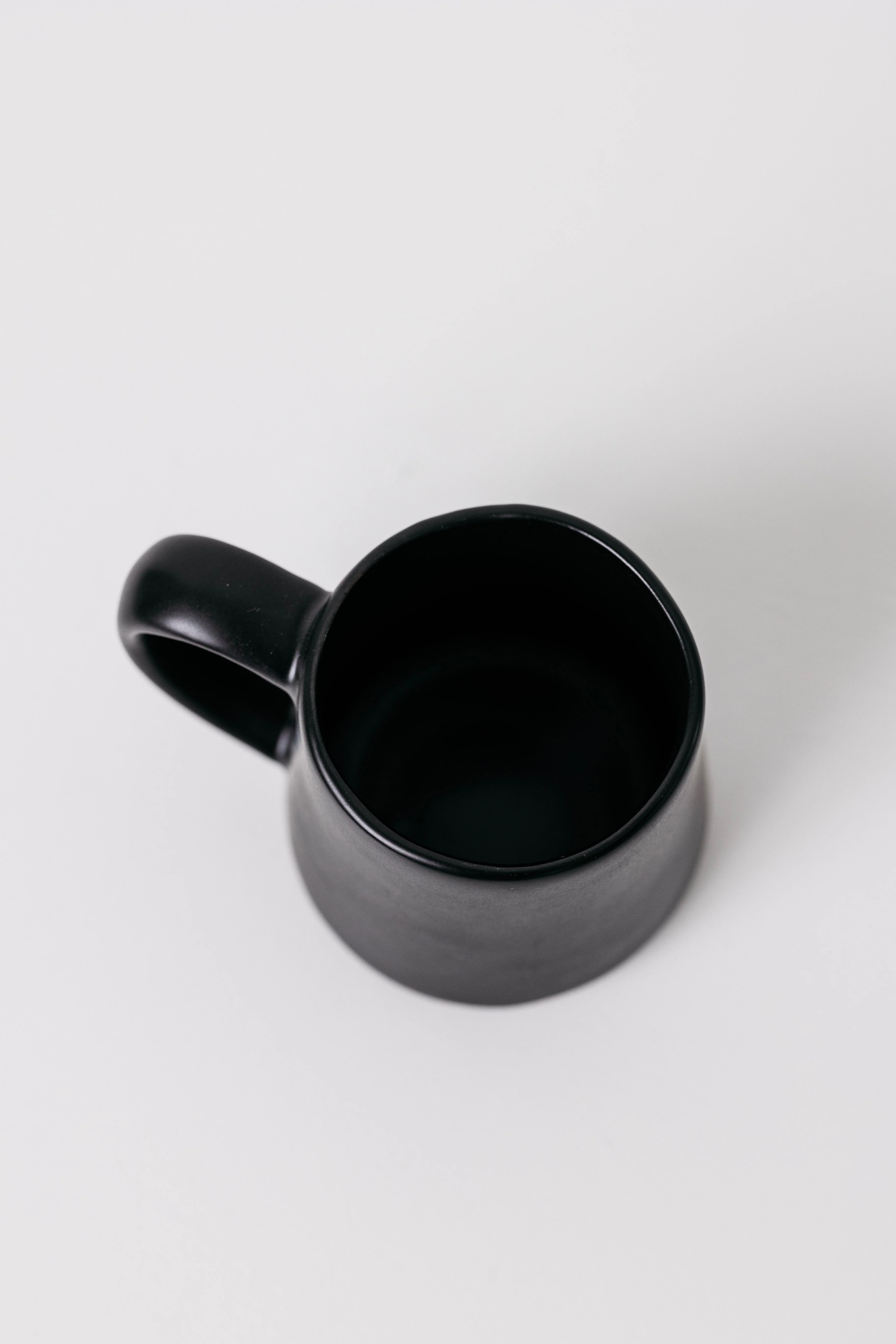 Dean Stoneware Coffee Mug - Matte Black - Set of 4 - Image 4