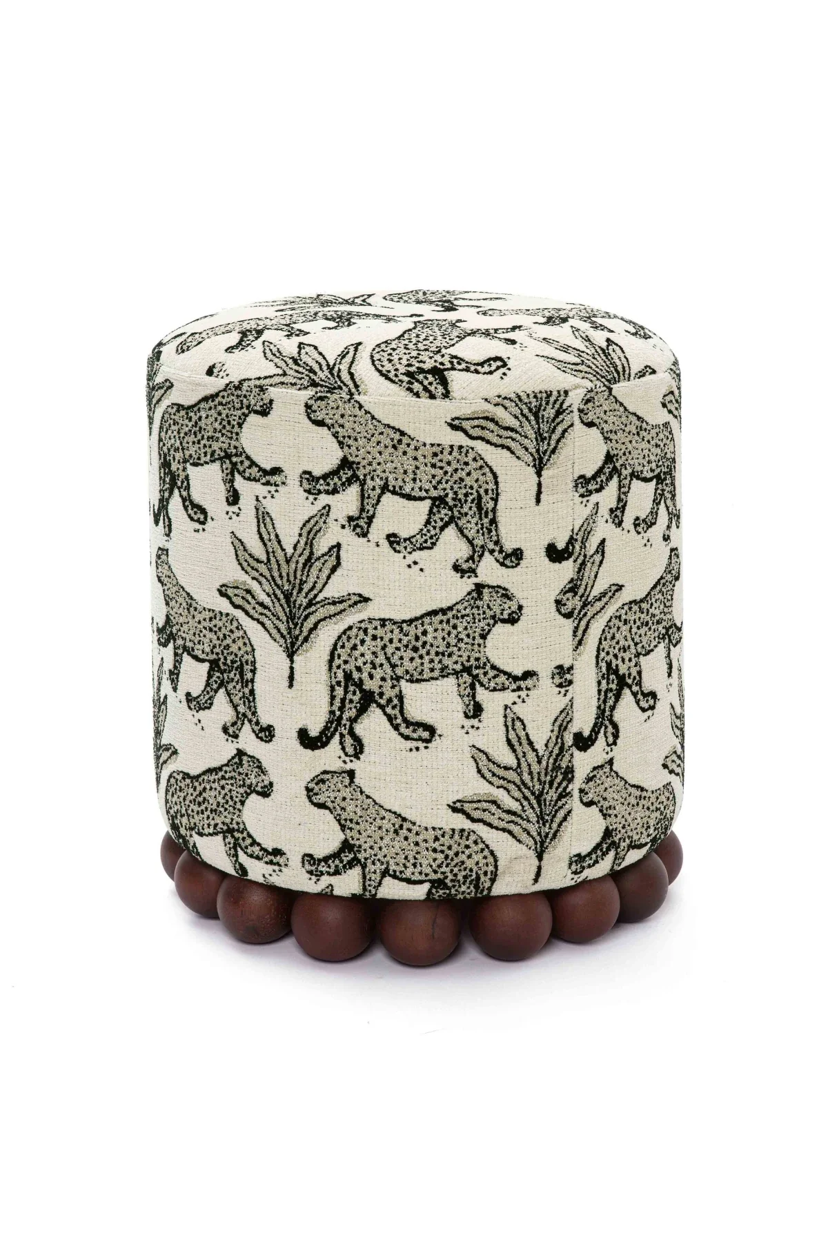 Dex Leopard Jacquard Ottoman - Image 4