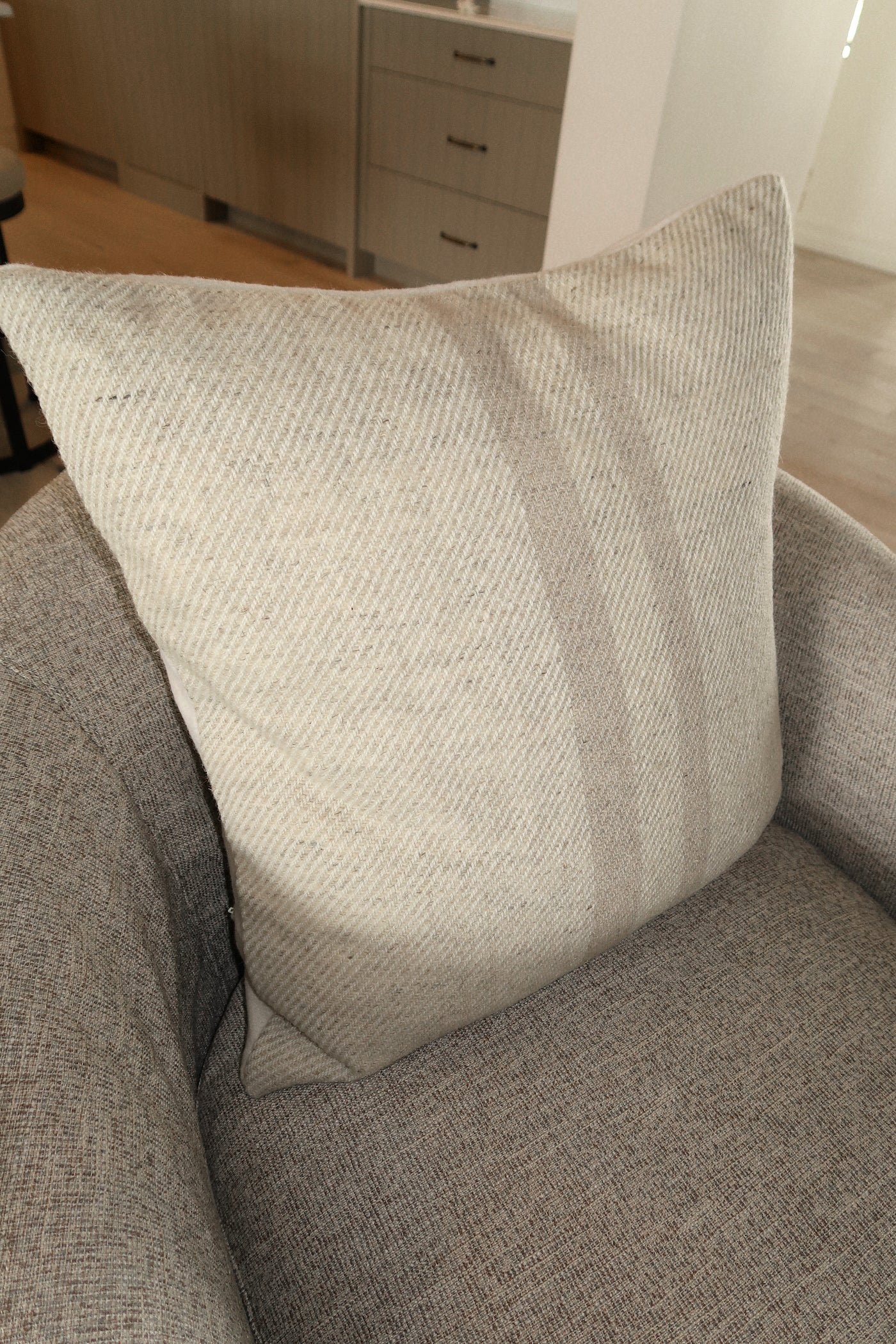 Dulce Striped Pillow - Ivory - 22"x22"