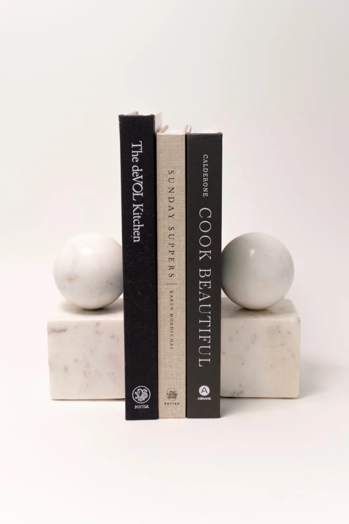 Erin Marble Geometric Bookends - Set of 2