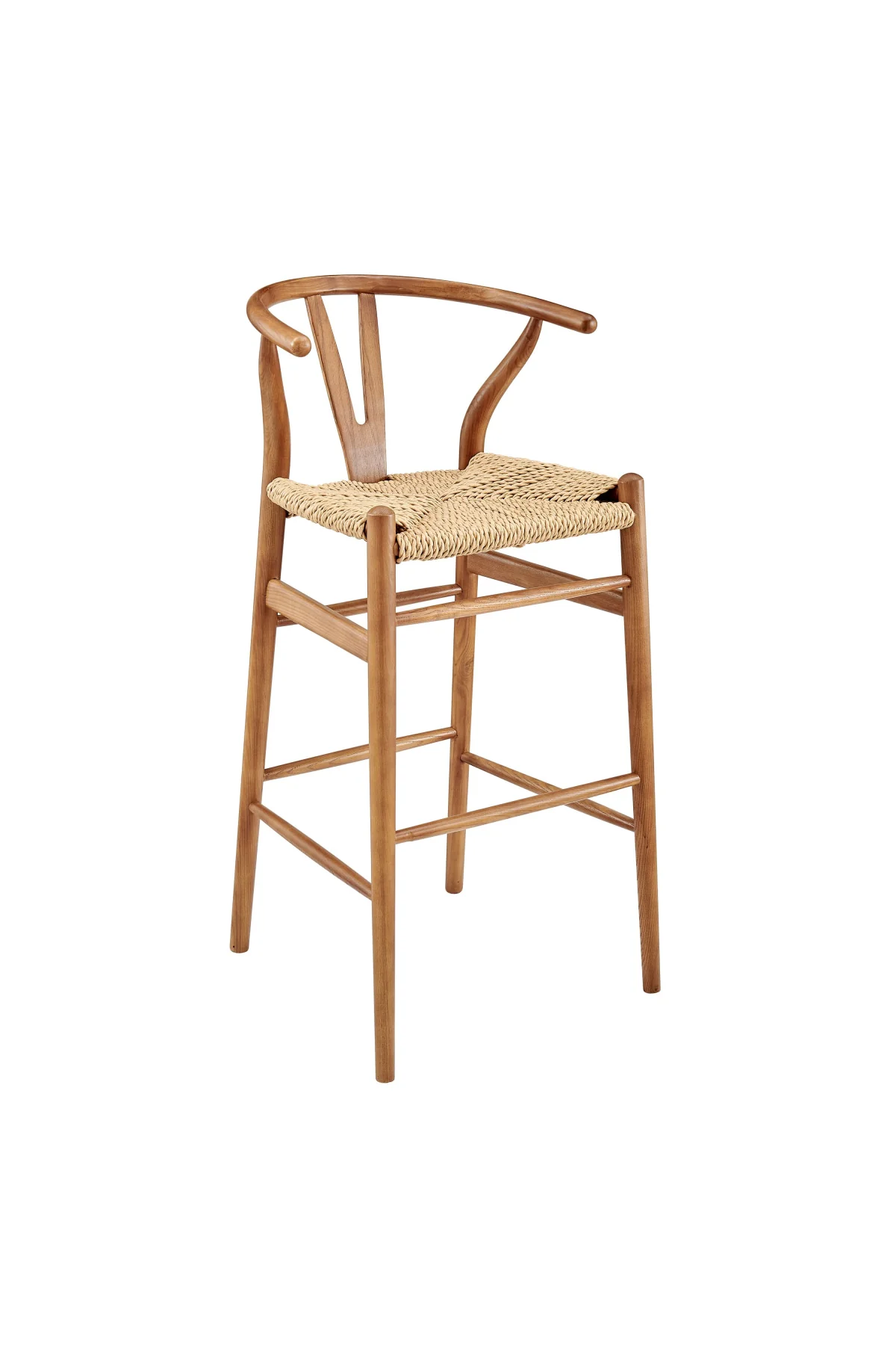 Evelina Outdoor Bar Stool - Golden Ash/Natural - Image 2
