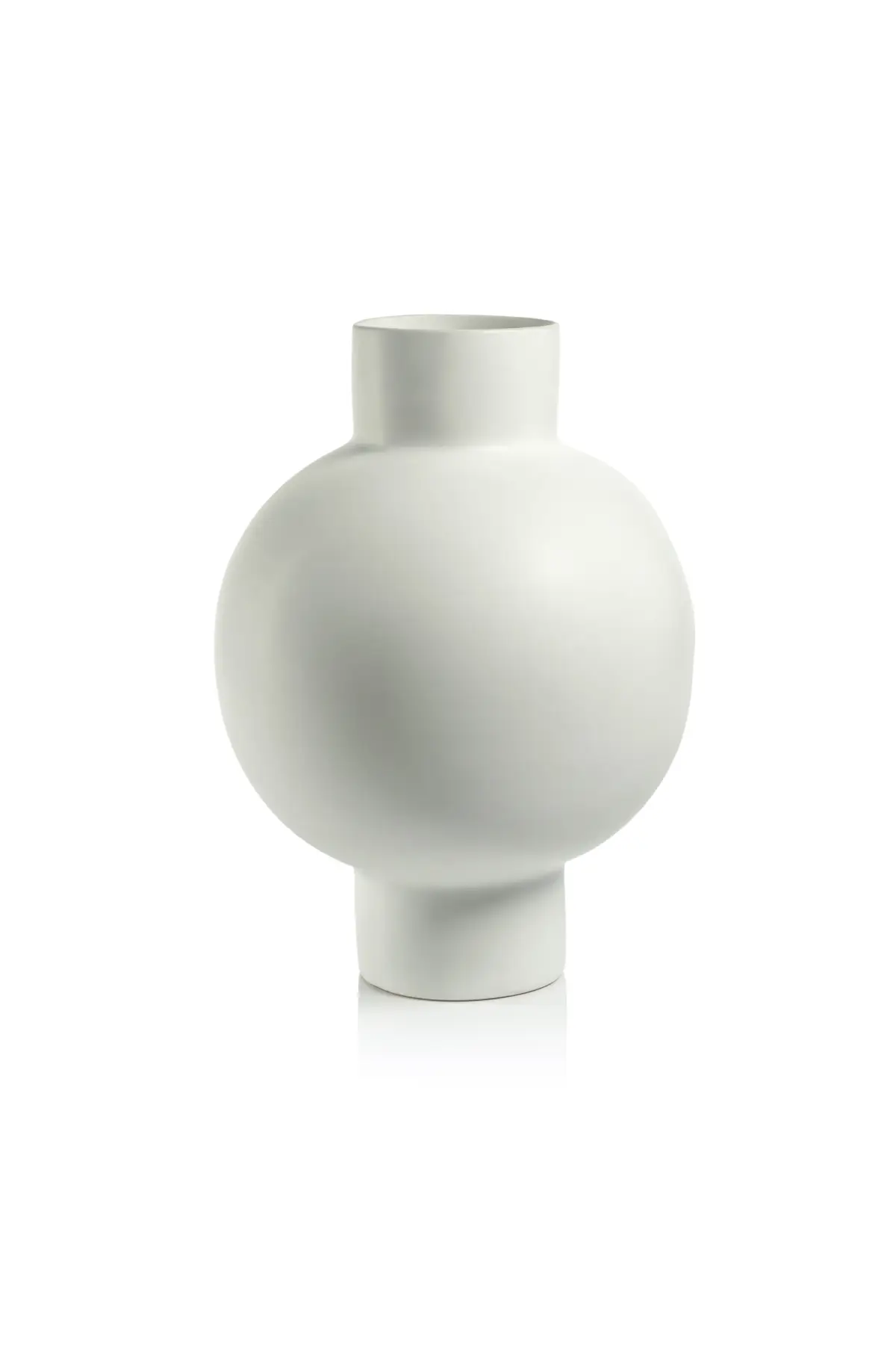 Falun Tall White Stoneware Vase