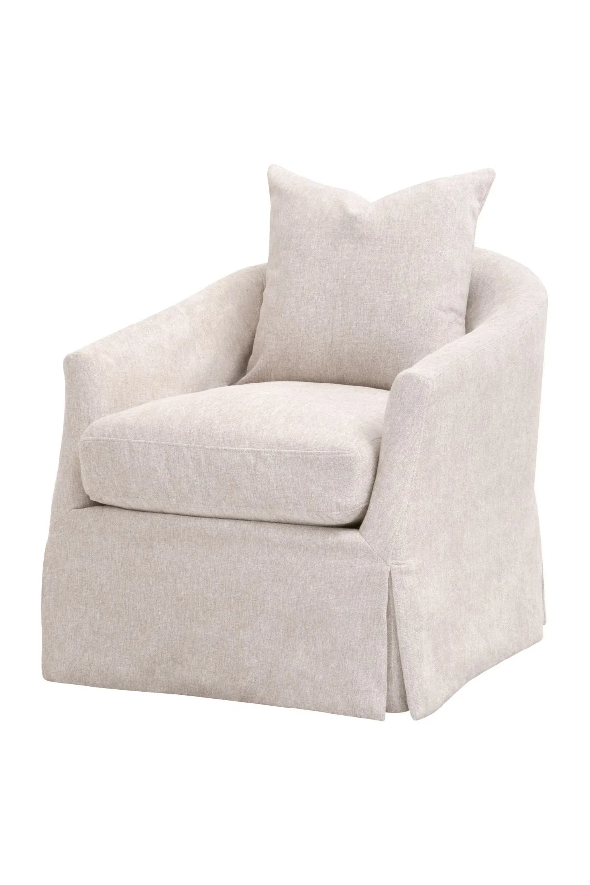 Faye Slipcover Swivel Club Chair - Image 2