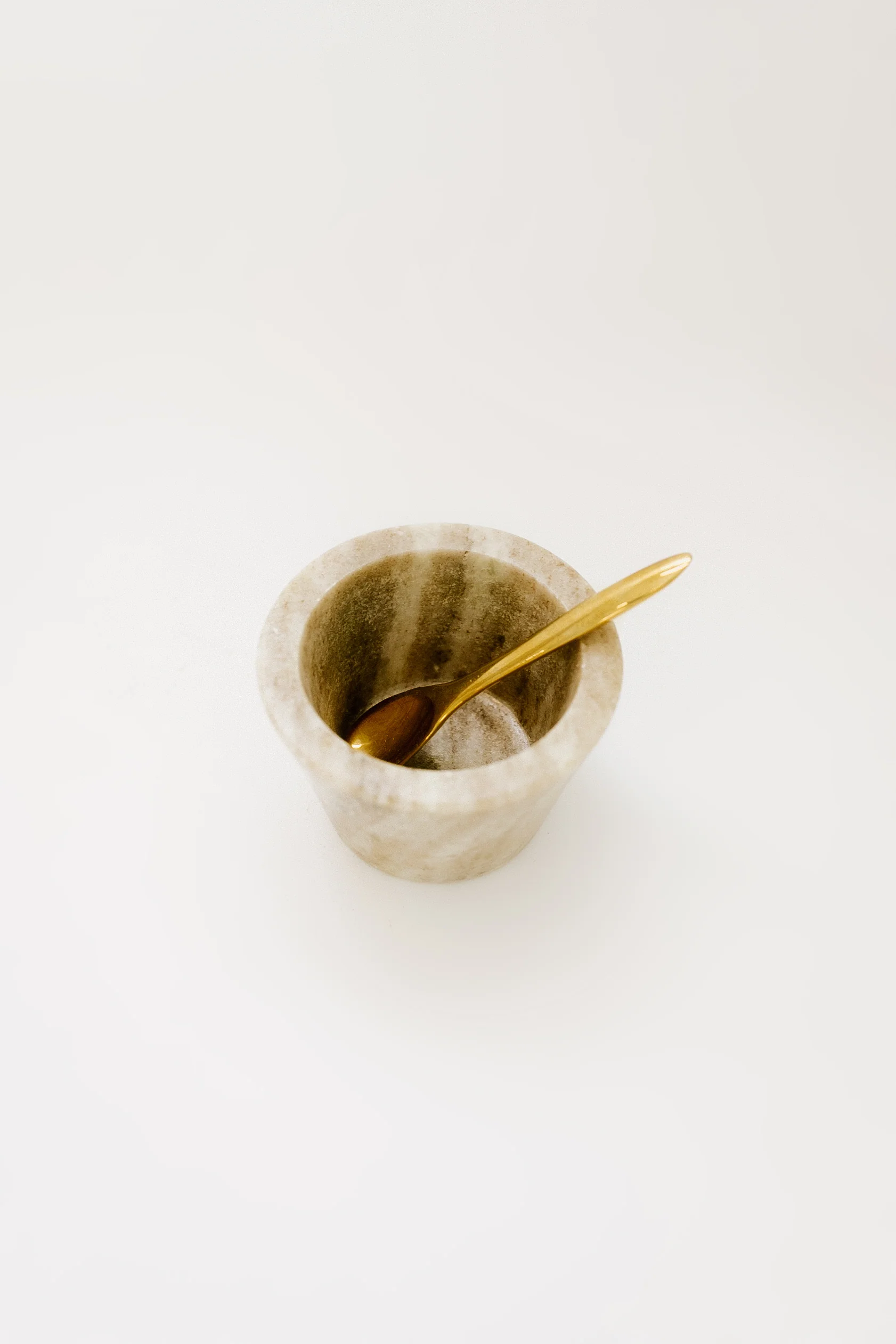 Felicity Marble Bowl w Brass Spoon - 3 Colors - Image 8