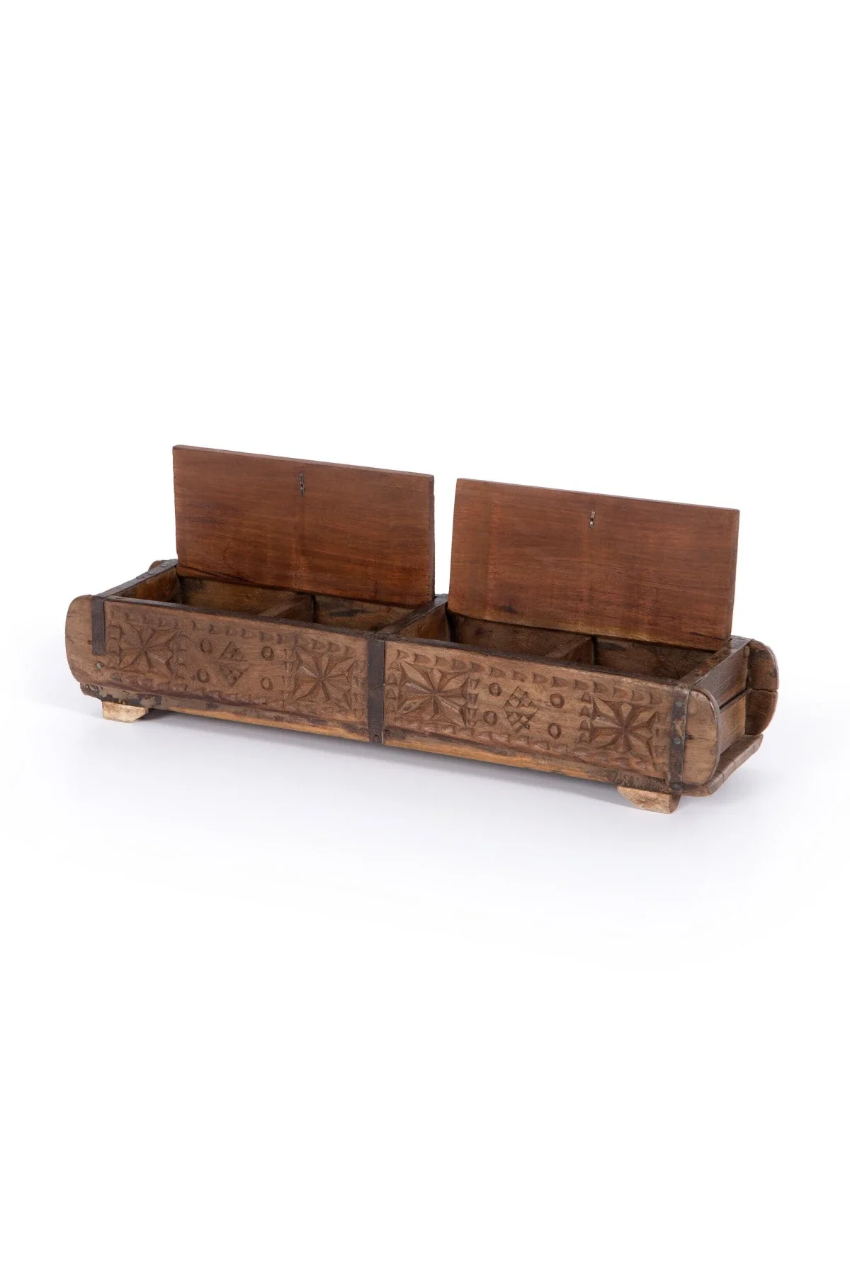 Found Carved Wooden Box - Image 10
