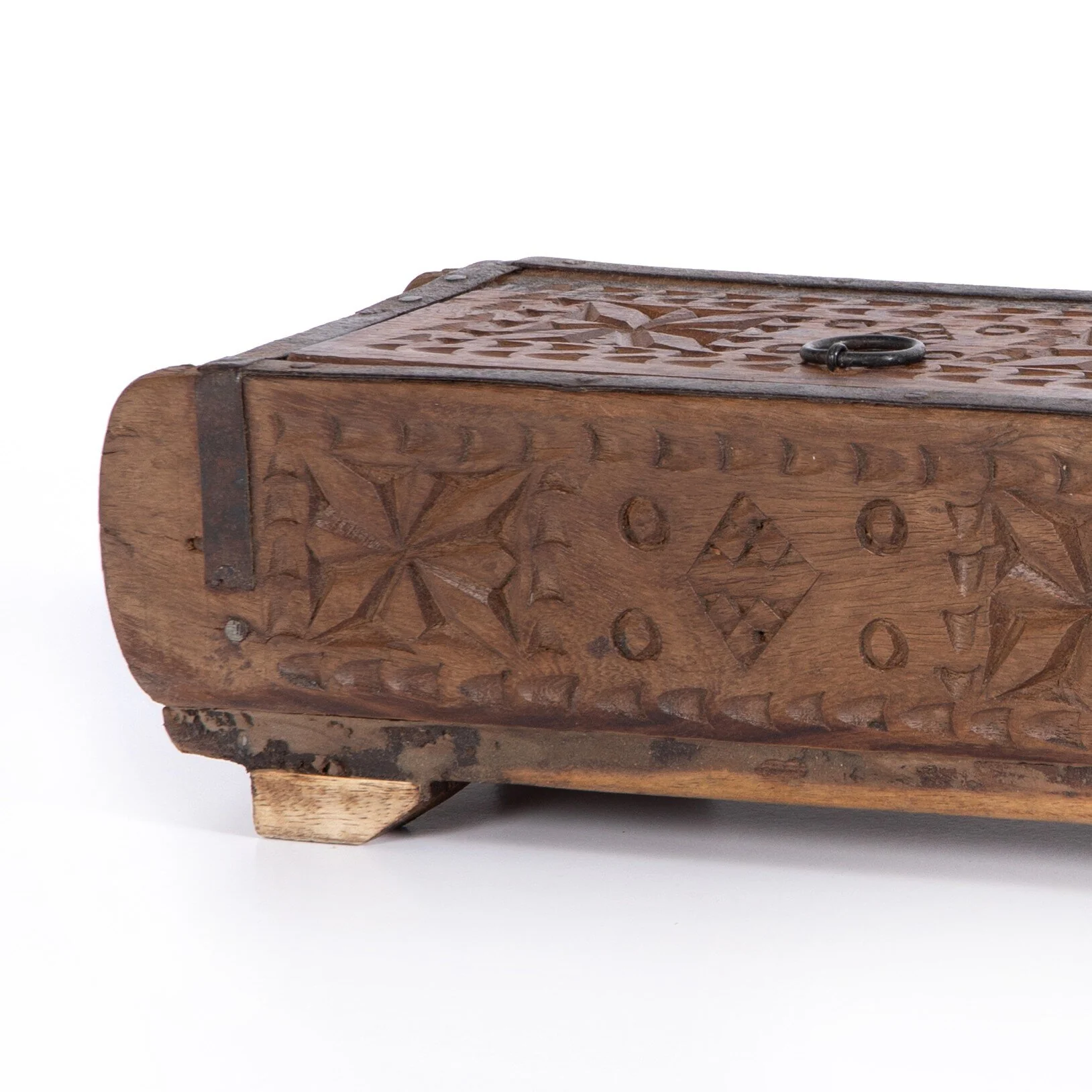 Found Carved Wooden Box - Image 11