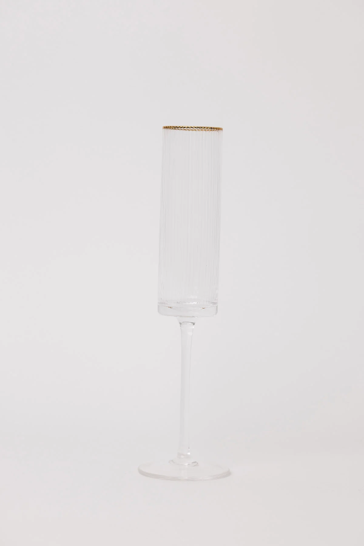 Gisele Champagne Flute w/ Gold Rim - Image 2