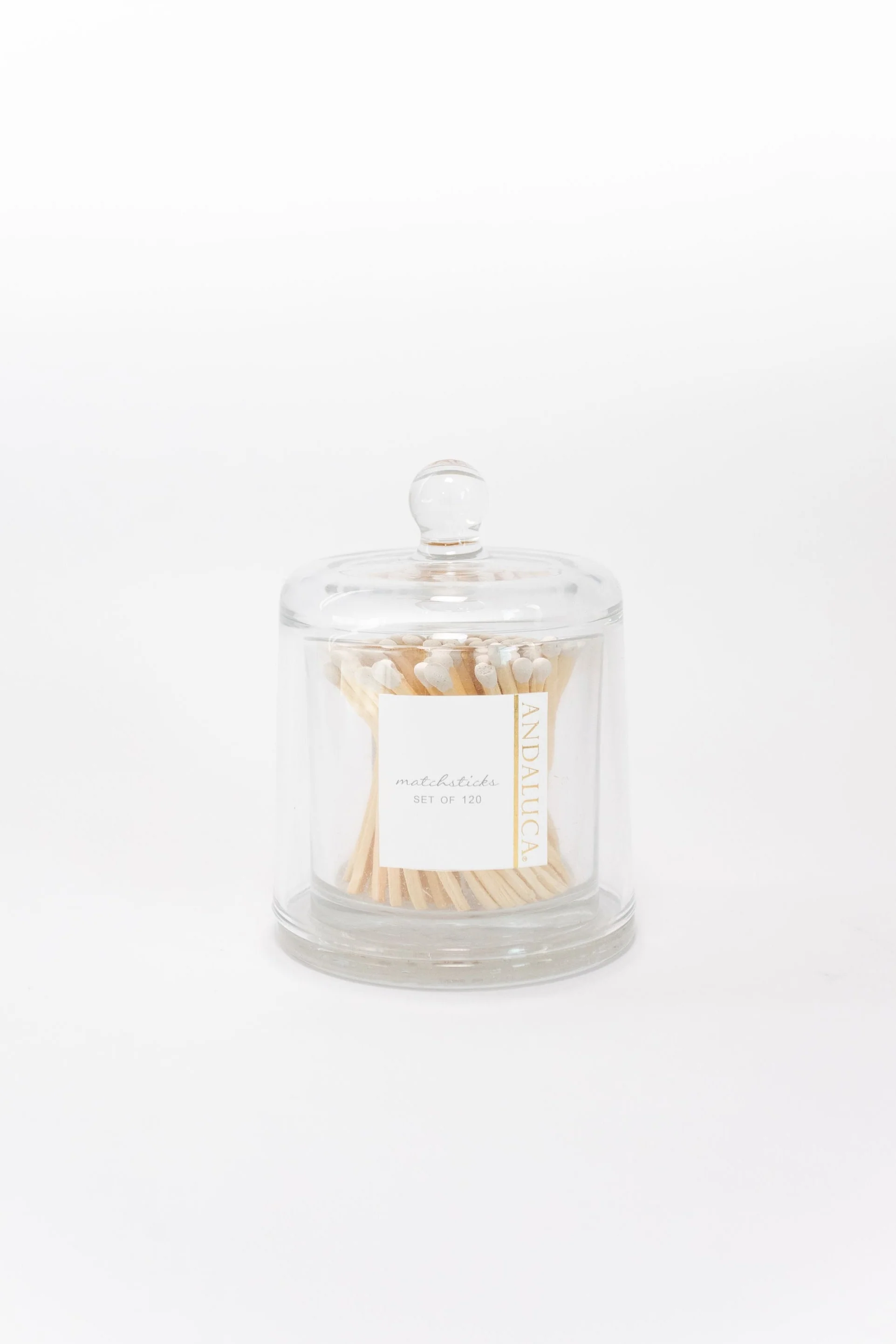 Glass Cloche with Matches